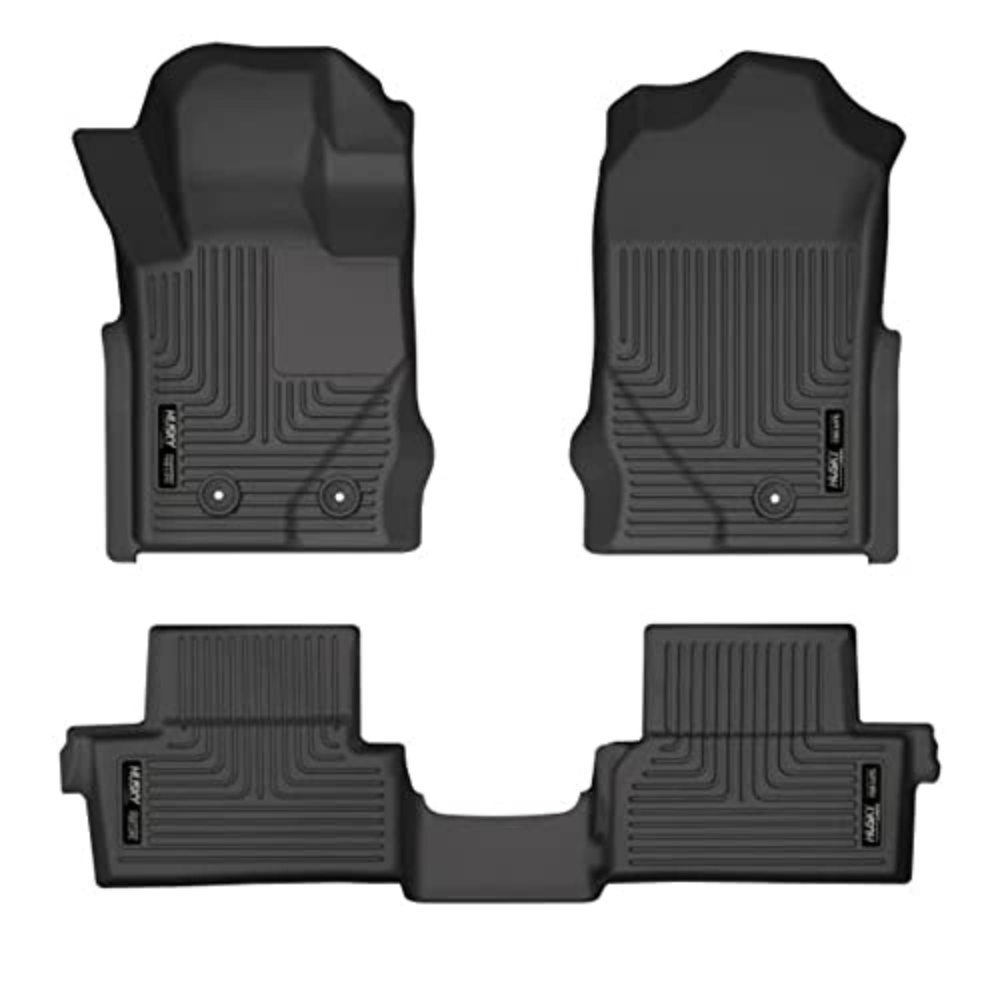 Husky Liners Weatherbeater Floor Mats for 2021-2024 Ford Bronco 2-Door | Front & Rear Set of 3 | Heavy Duty All-Weather Protection | Perfect for Off-Roading, Snow, Mud & Everyday Use