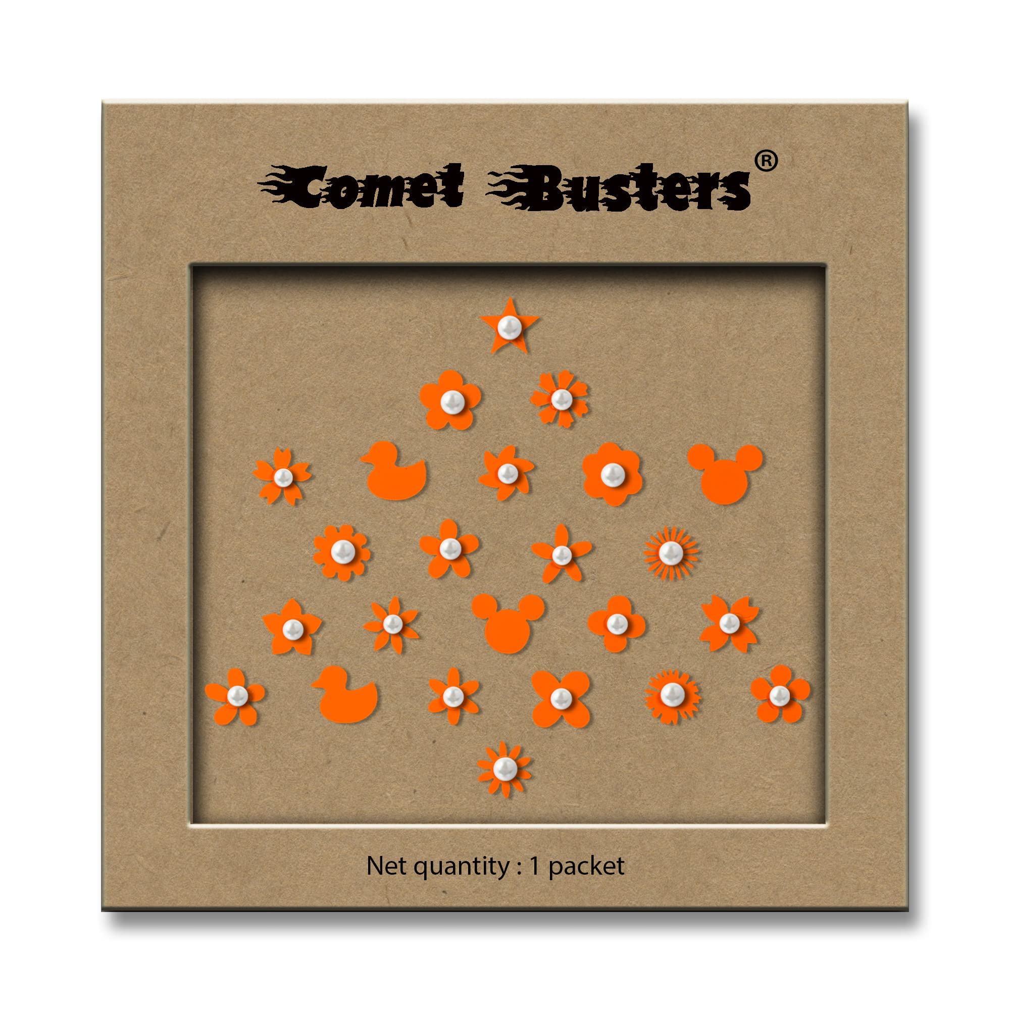 Comet Busters Adorable Bindi Stickers for Kids & Girls - 6mm Face Decoration Dots (BBO001-2, BBO028) - Perfect for Birthday Parties, Festivals & Costume Accessories