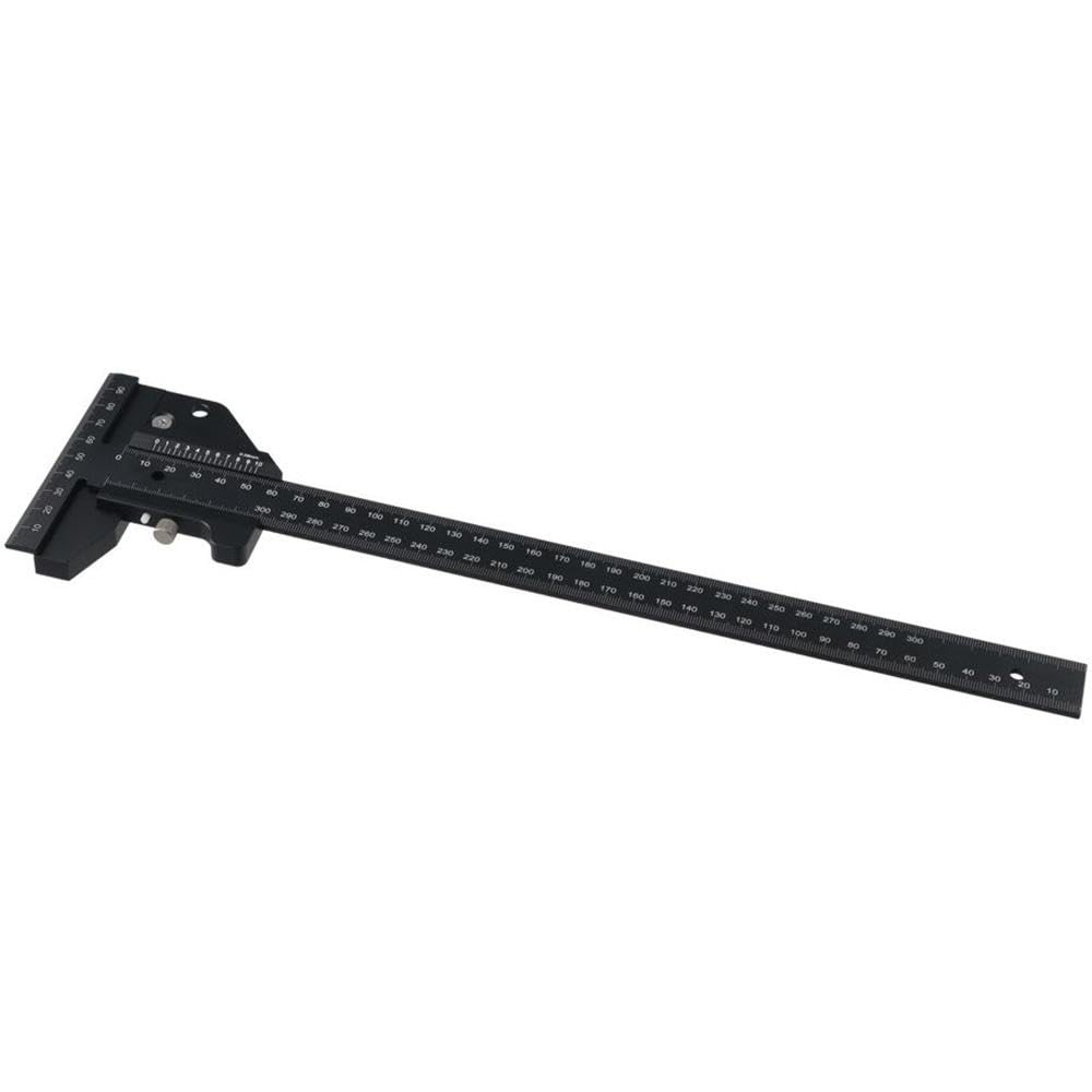 Professional 300mm Aluminum Steel Precision Marking Gauge Tool - Metric Sliding Measuring & Drawing Tool for Carpentry, Woodworking & DIY Projects