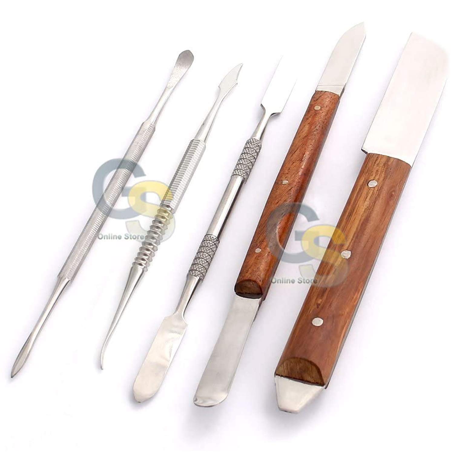 Professional Dental Lab Tools Set - Wax Spatula, ZAHLE Carvers & Plaster Mixing Knife for Dentists, Orthodontists & Dental Technicians | Ideal for Crown, Bridge & Denture Fabrication
