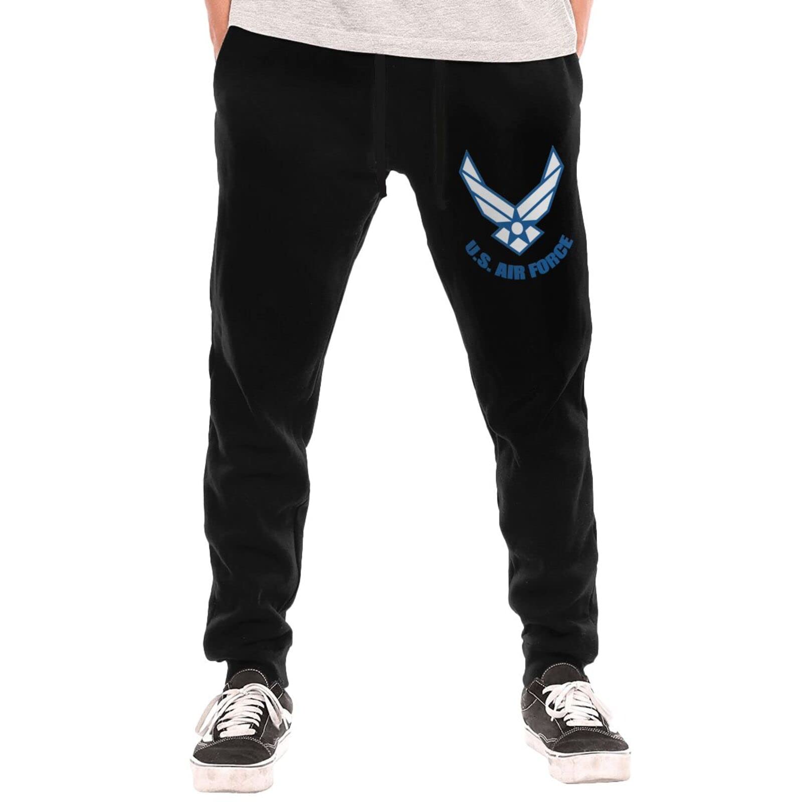US Air Force USAF Men's Athletic Sweatpants - Cotton Jogger Pants with Pockets for Gym, Running & Casual Wear | Military Inspired Workout Trousers