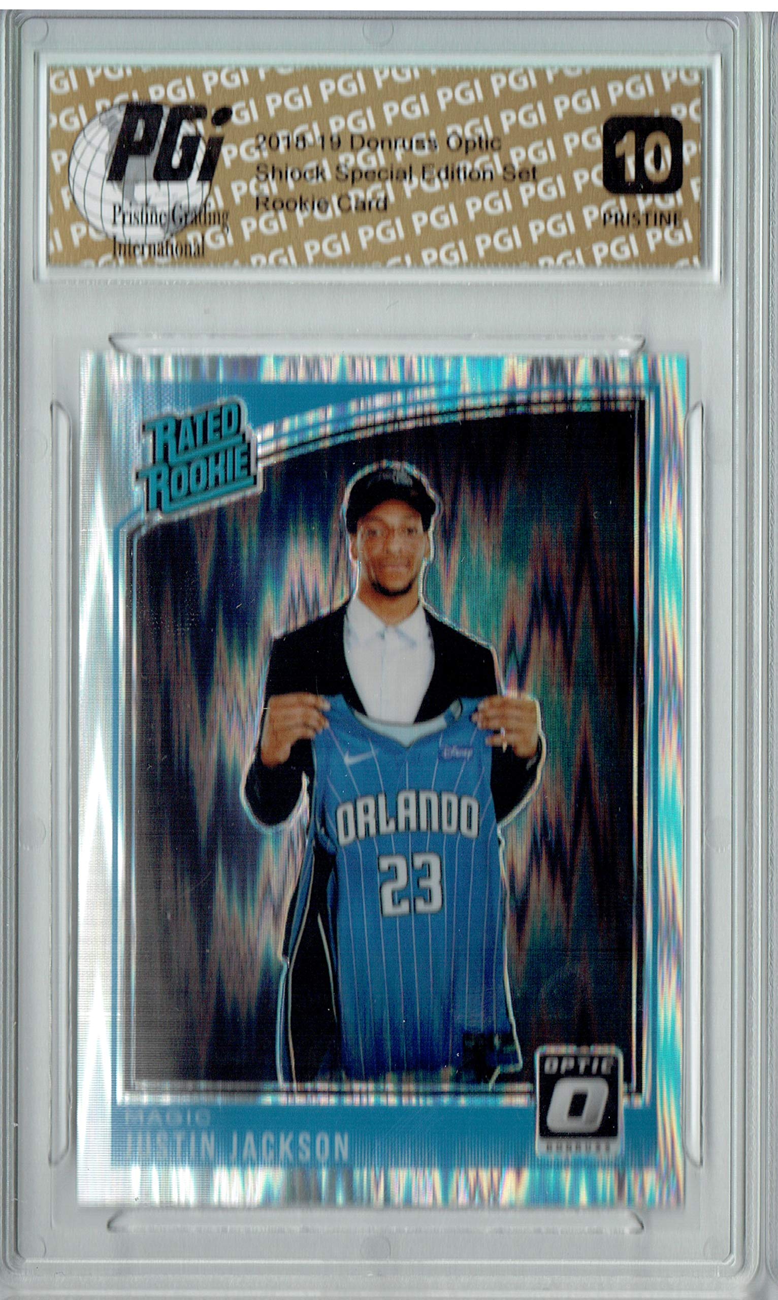 Justin Jackson 2018 Donruss Optic Shock #183 PRISTINE Rookie Card PGI 10 - Collectible Sports Memorabilia for Basketball Fans & Card Collectors