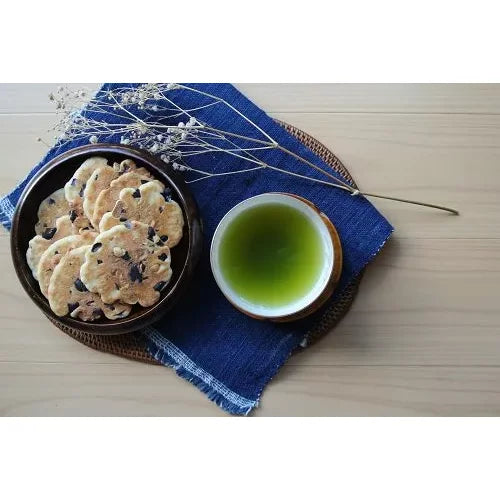 Premium Kikuya Traditional Black Soybean Senbei Kuromame Rice Crackers 100g - Authentic Japanese Snack for Tea Time, Healthy Office Snacks & Asian Food Lovers