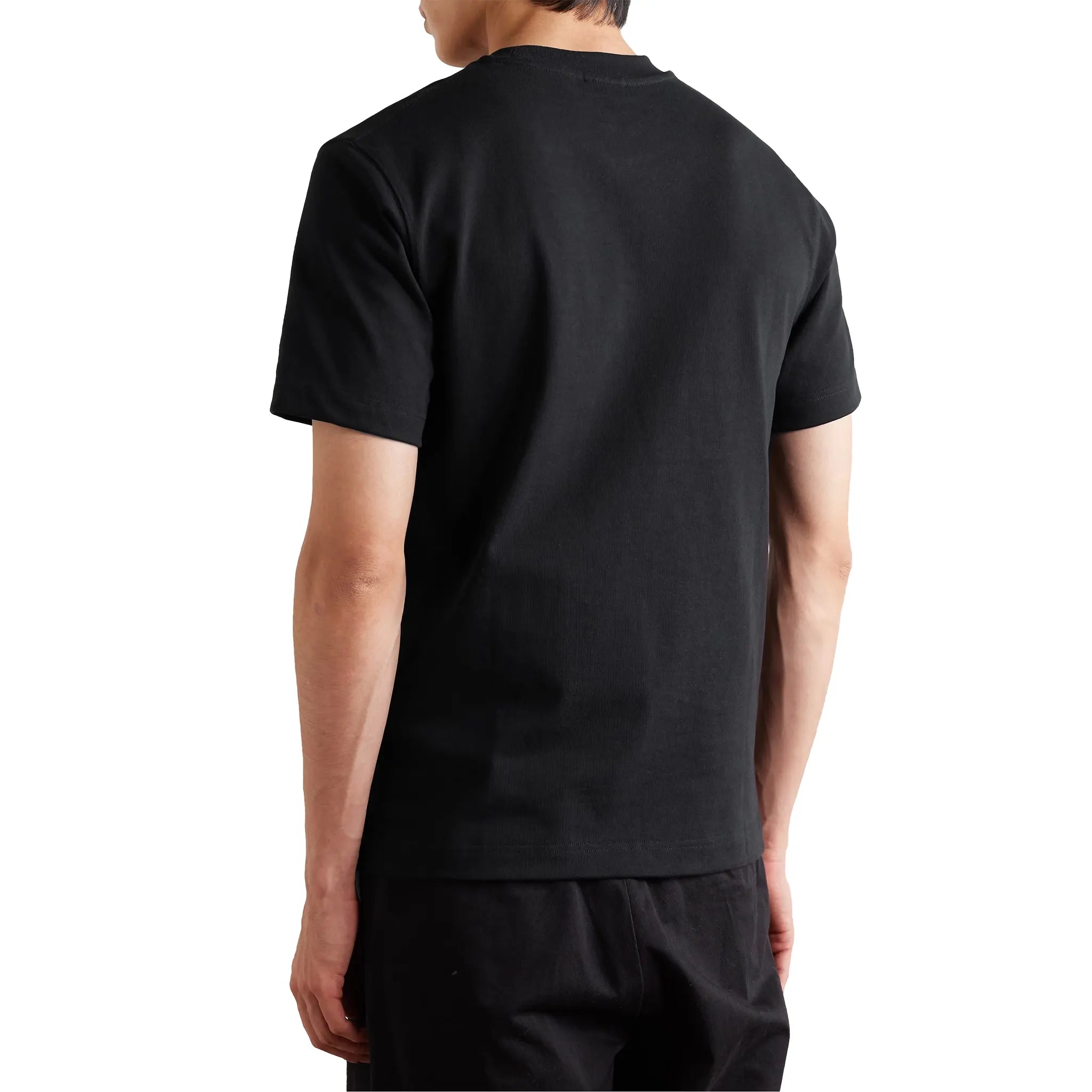 Jacquemus Grosgrain Brand Logo Tab Black T-Shirt for Men | Stylish Casual Tee for Everyday Wear & Street Fashion