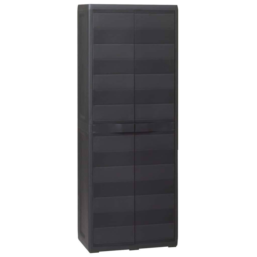LVSSIAO 3-Tier Storage Cabinet - Black Standing Side Cabinet with Adjustable Shelves for Living Room, Bedroom, Bathroom & Hallway - Perfect for Home Organization & Garden Storage