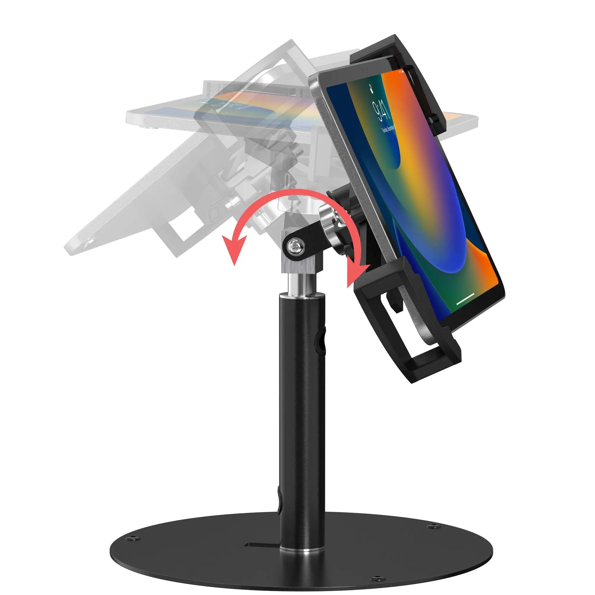 Rust-Proof Security Desk Mount for 7-14 Inch Tablets (Up to 1 Inch Thickness) - Perfect for Office, Retail, and Classroom Tablet Security