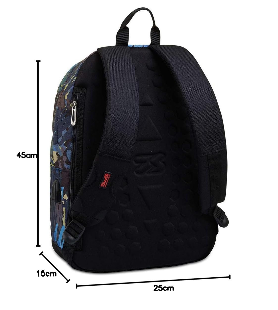 Seven PRO School Backpack - USB Charging Port, Laptop Pocket - for Boys & Teens Travel