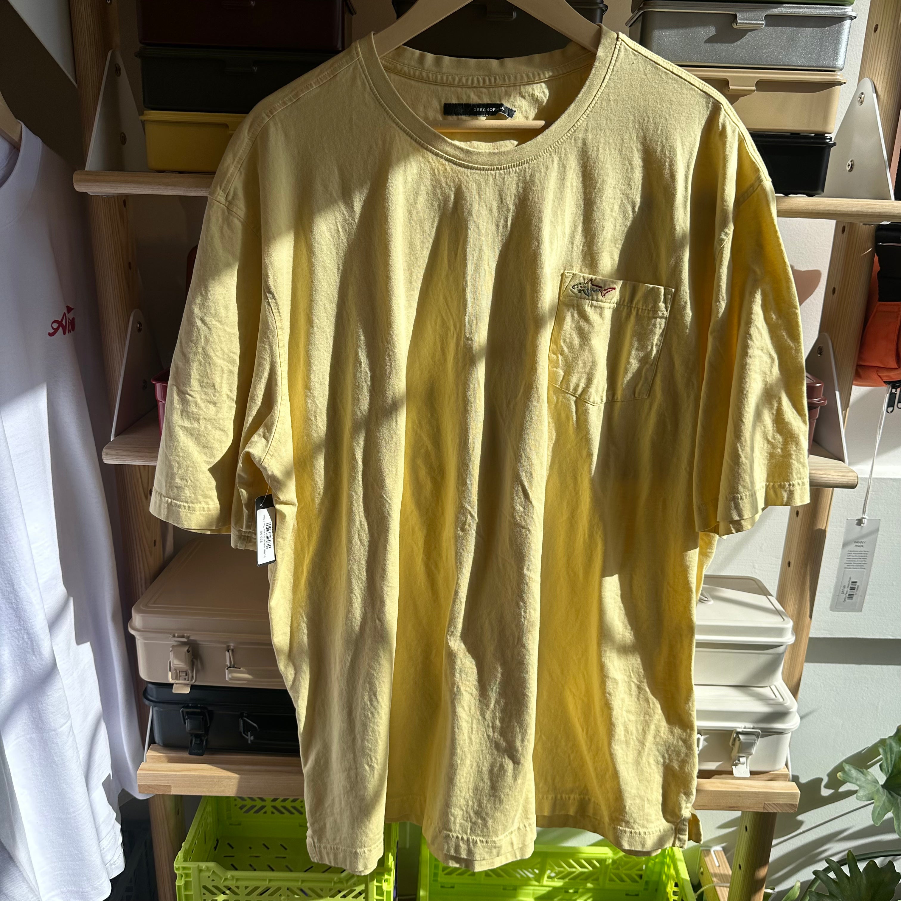 Butter Yellow Pocket T-Shirt for Men - Soft Cotton Casual Tee in 3XL Size | Perfect for Everyday Wear, Lounge & Outdoor Activities