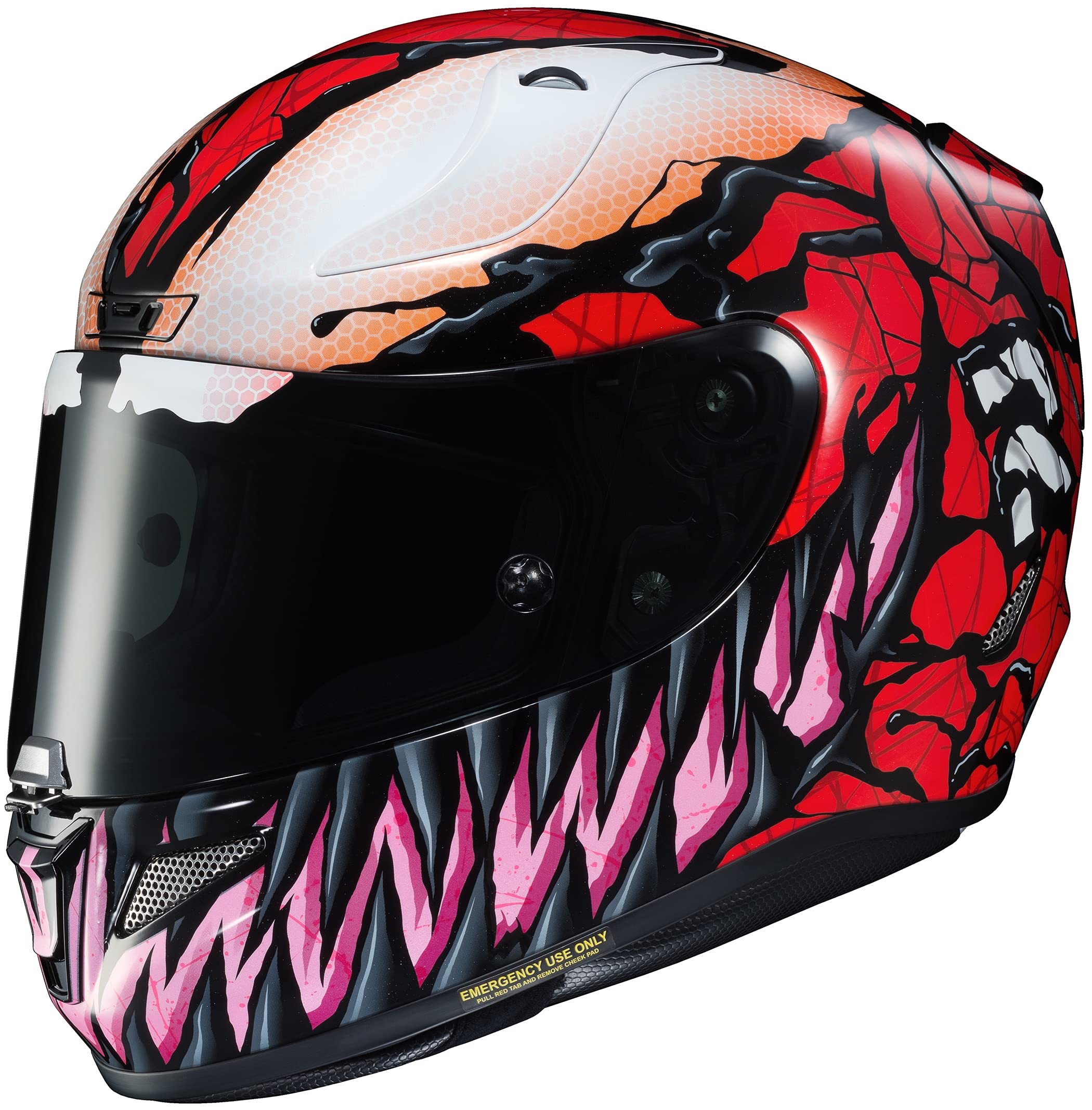 HJC RPHA 11 Pro Carnage Motorcycle Helmet (X-Large) - Red - DOT & ECE Certified for High-Speed Racing & Street Riding