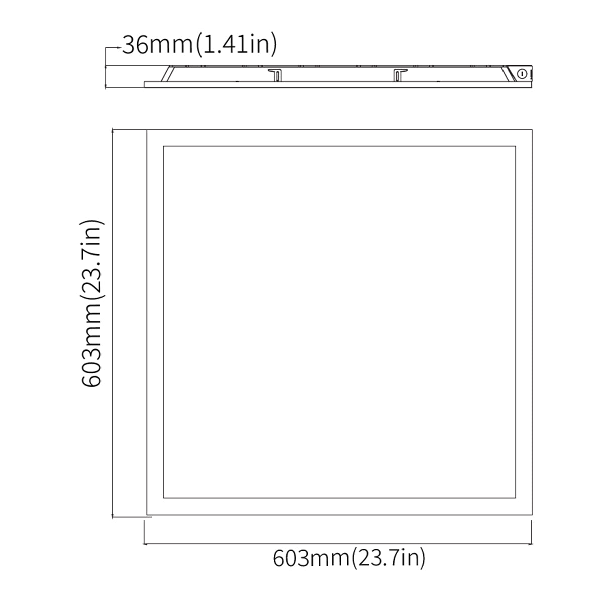 2x2 LED Flat Panel Light 40W 3500K/4000K/5000K 4700 Lumens 120-277V for Office, Classroom, and Commercial Lighting - Energy Efficient & Dimmable