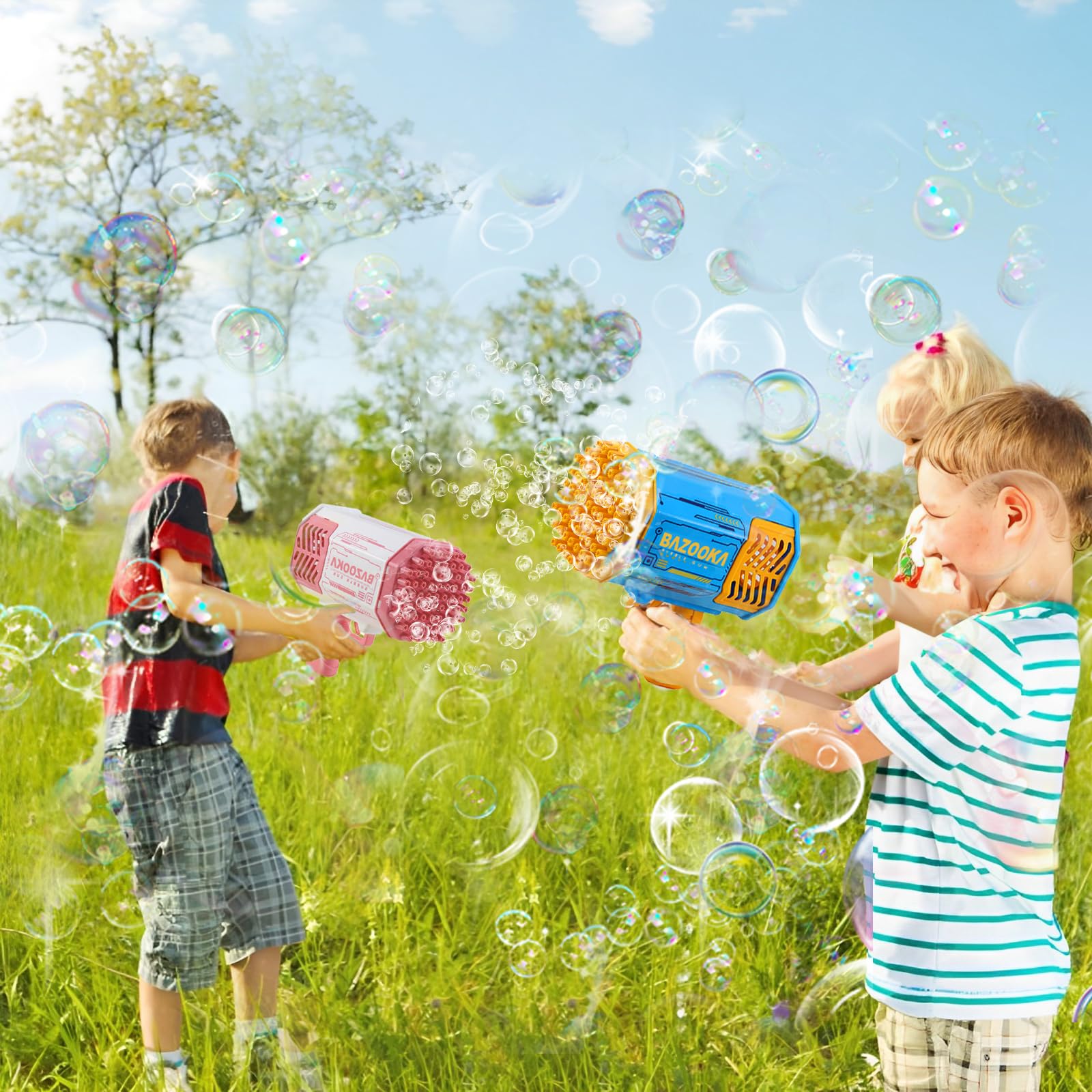 **69-Hole Automatic Bubble Gun Machine for Kids & Adults - Purple Bubble Blaster for Outdoor Play, Birthday Parties, Weddings & Indoor Fun | Bubble Maker & Blower Toy Gift**