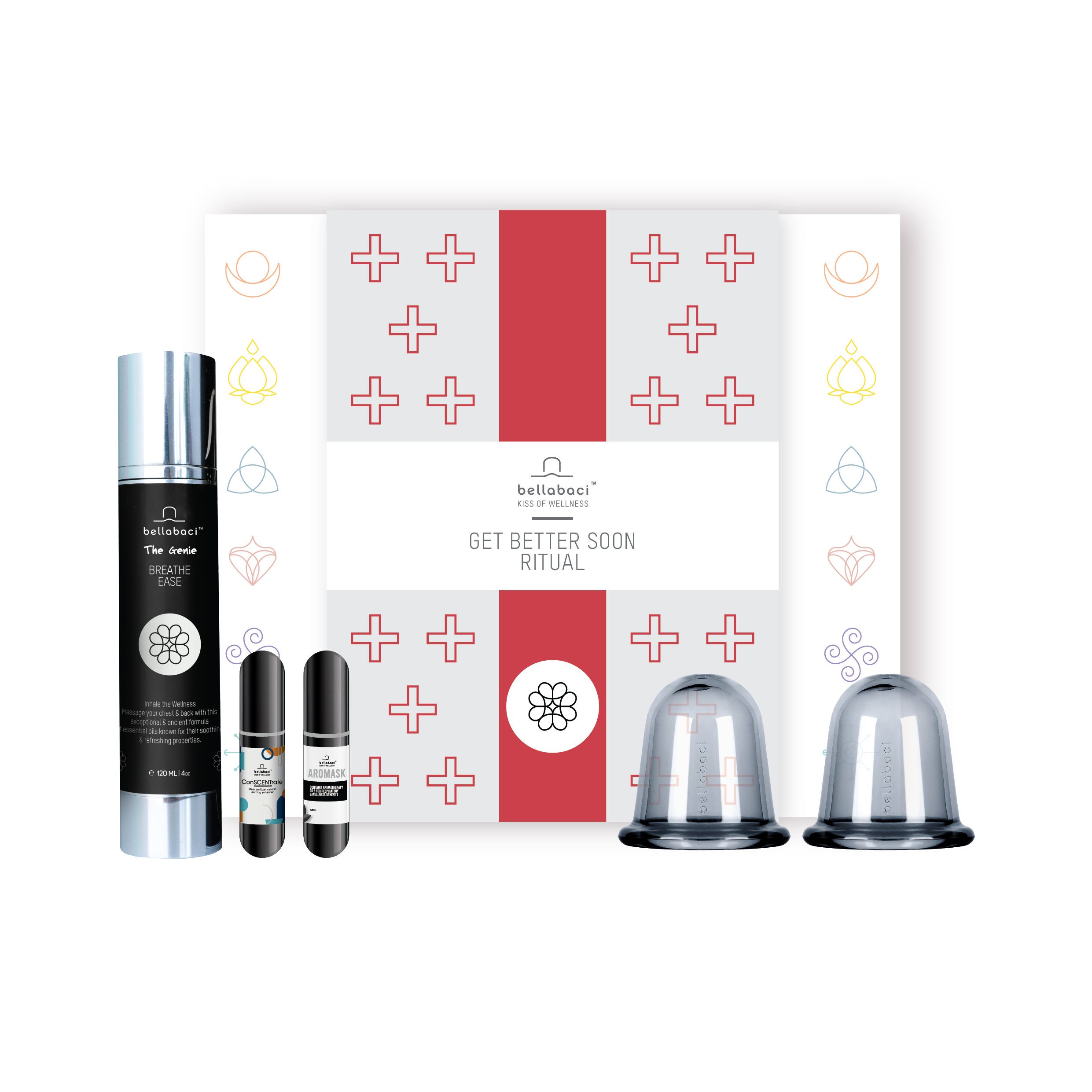 Bellabaci Get Better Soon Ritual Retail Kit - Aromatherapy Wellness Gift Set for Relaxation & Recovery | Perfect for Spa Days, Self-Care & Healing Gifts