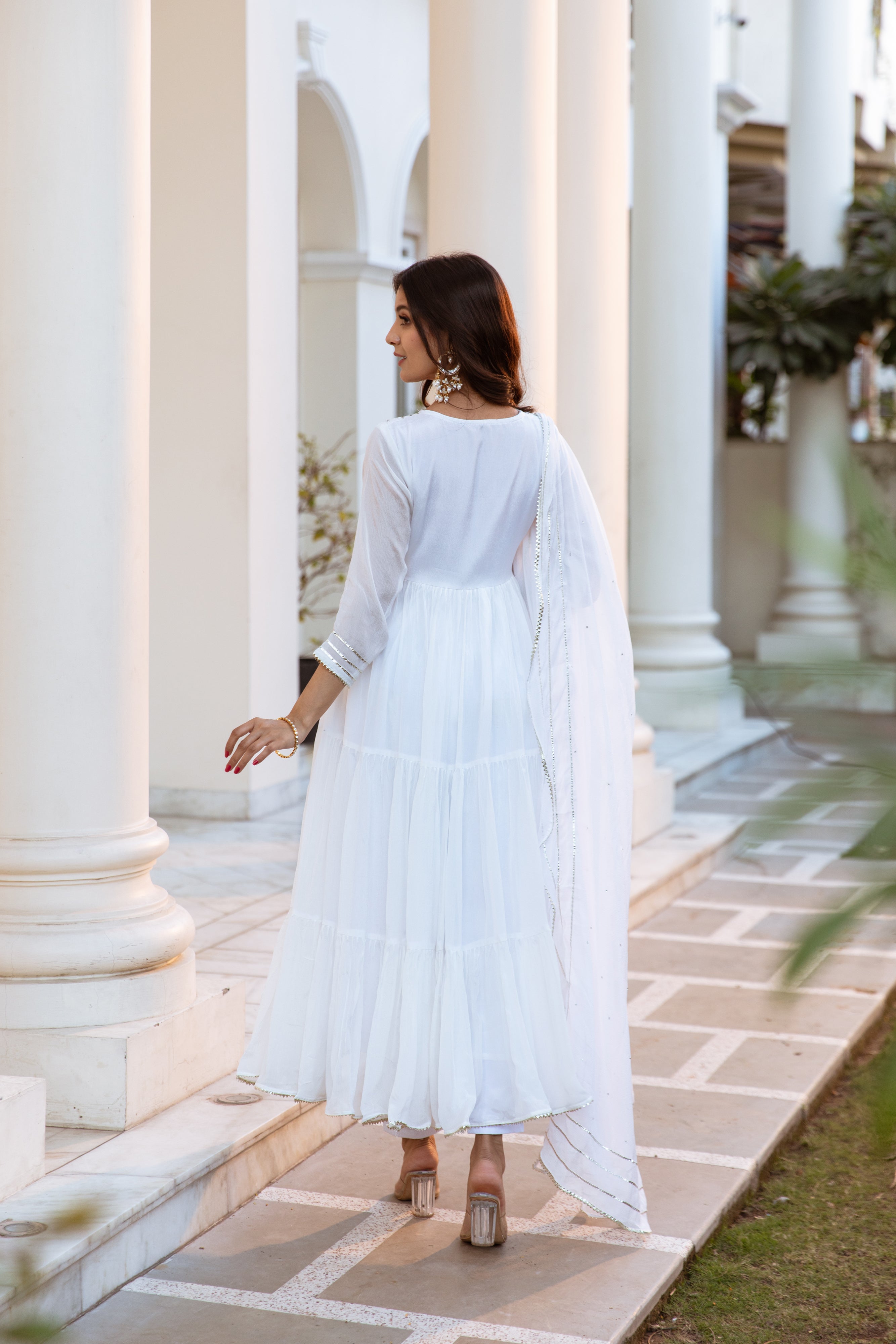 Masakali Pure Chinon Anarkali Dress - Elegant Indian Ethnic Wear for Women | Perfect for Weddings, Parties & Festive Occasions