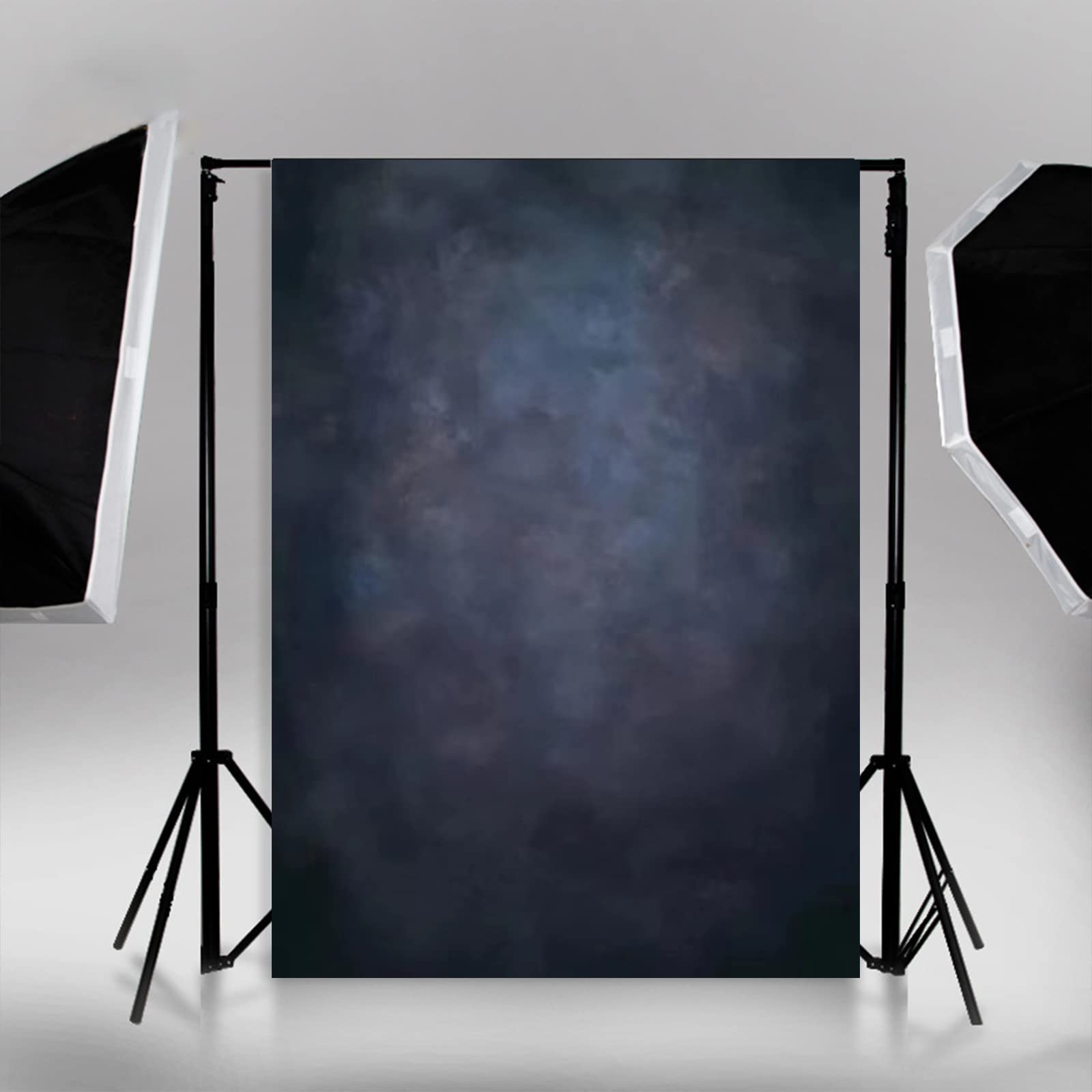 Dark Blue Abstract Photography Backdrop - 5x7ft Vinyl Studio Background for Portraits, Newborn Baby Photo Shoots & Professional Photography | Perfect for Studios, Events & Creative Projects