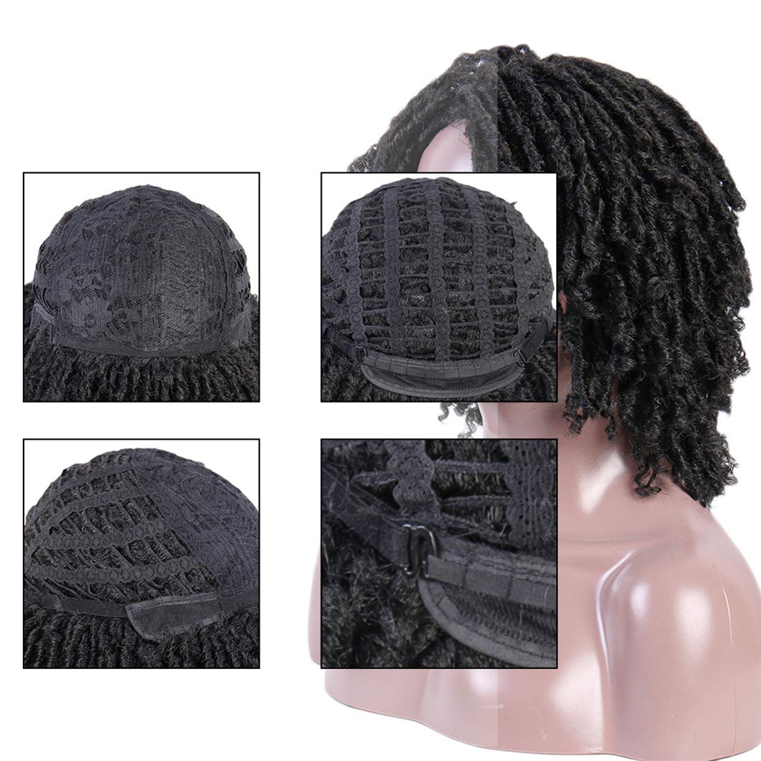 Faux Locs Crochet Hair Wigs for Black Women - Ombre 2-Tone Dreadlock Wigs with Curly Ends (#T1B/30) | Perfect for Protective Styling, Cosplay & Everyday Wear