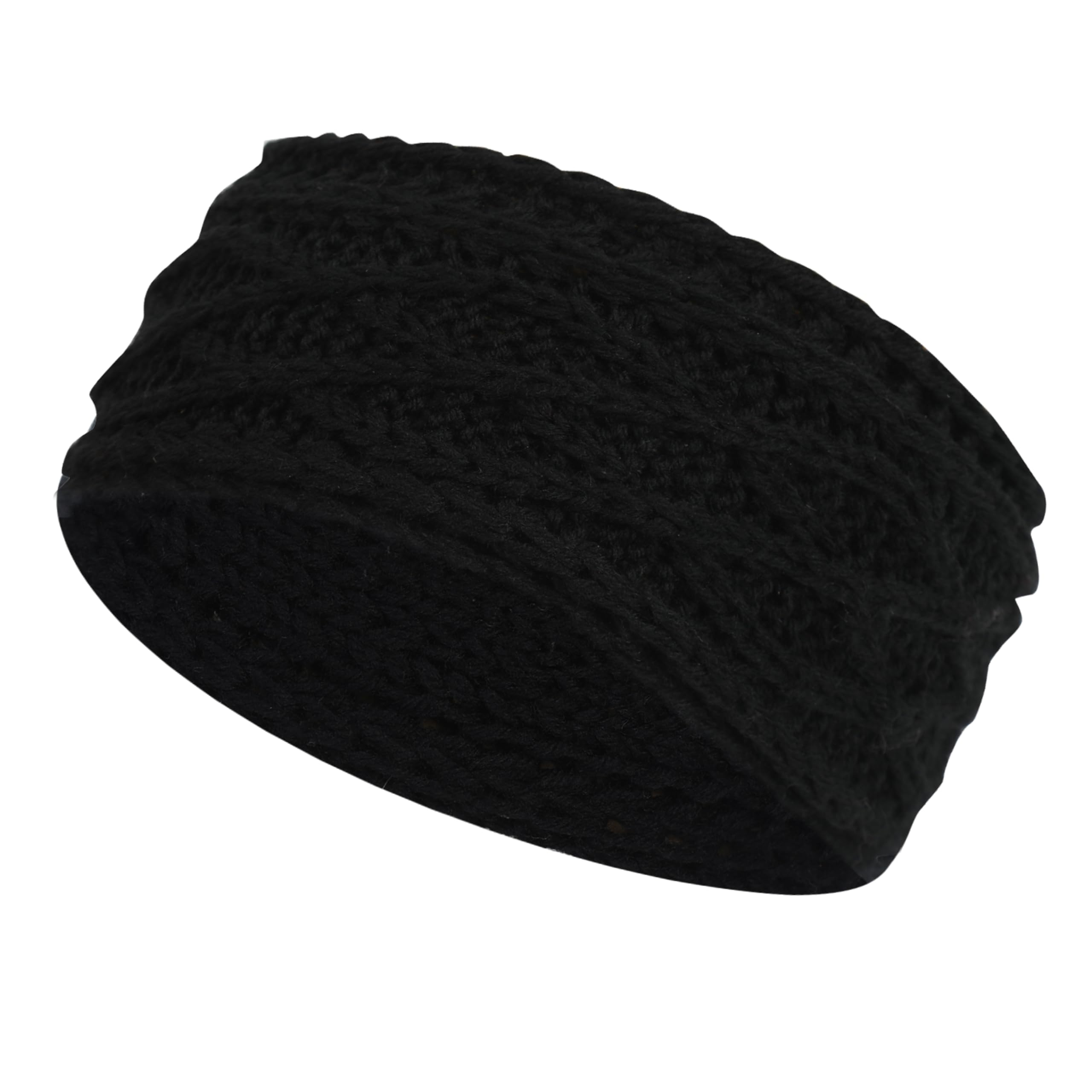 FabSeasons Acrylic Woolen Skull Stretch Headband - Winter Ear Warmer & Fashion Hair Accessory for Women & Girls - Perfect for Skiing, Snowboarding & Cold Weather Activities