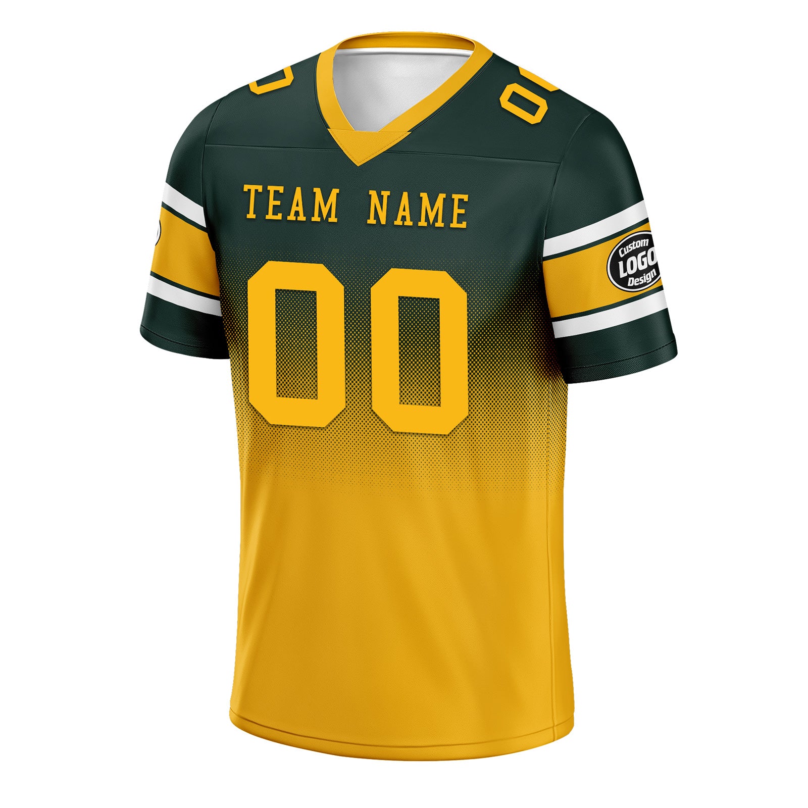 Custom Green Bay Packers Personalized Authentic Football Jersey FBJ02 D020249 - Official NFL Replica Jersey for Fans, Games & Tailgating