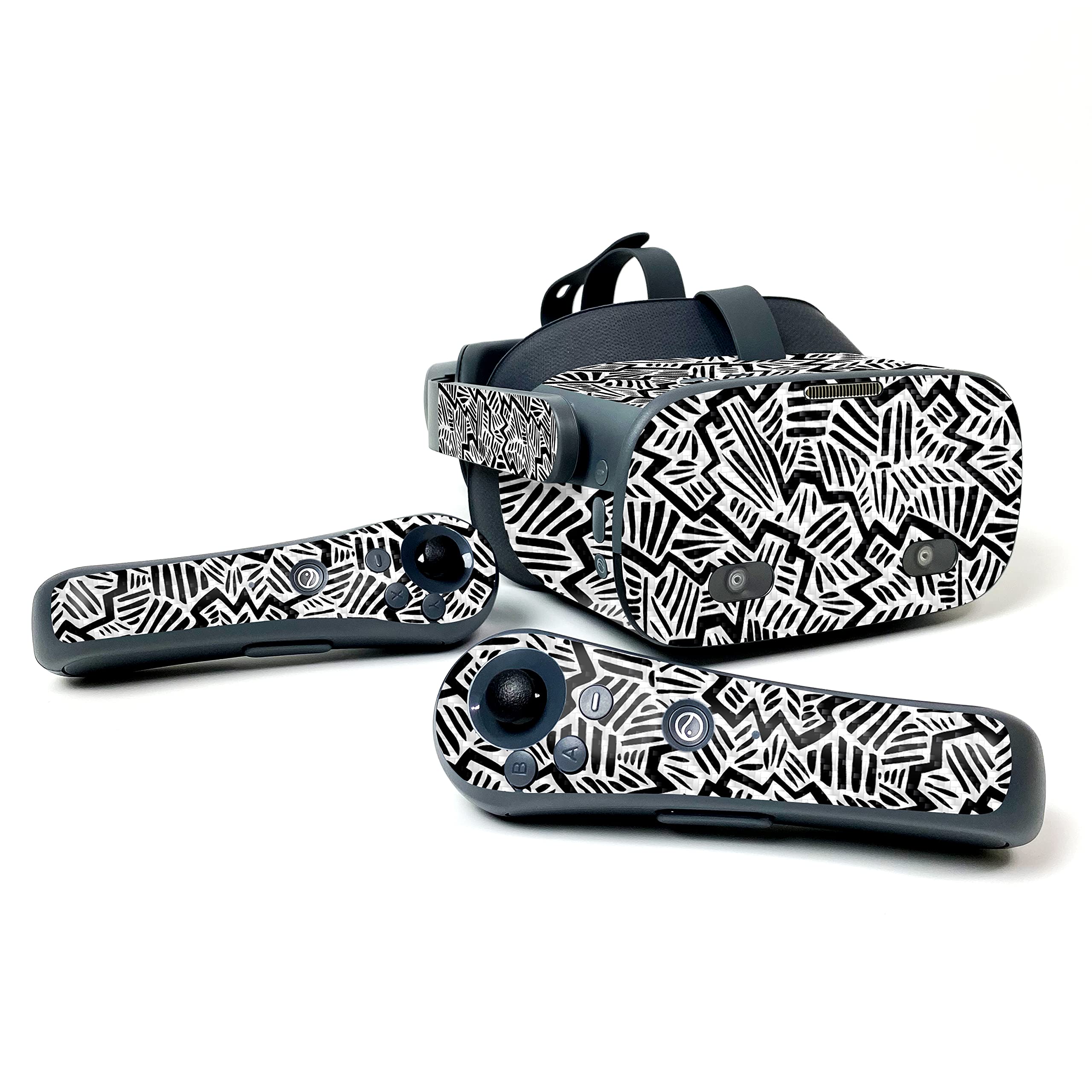 Premium Carbon Fiber Skin for Pico Neo 2 Eye VR Headset - Abstract Black Design | Durable Protective Cover with Textured Finish | Easy Application | Made in USA | Perfect for Gaming, VR Experiences & Device Protection