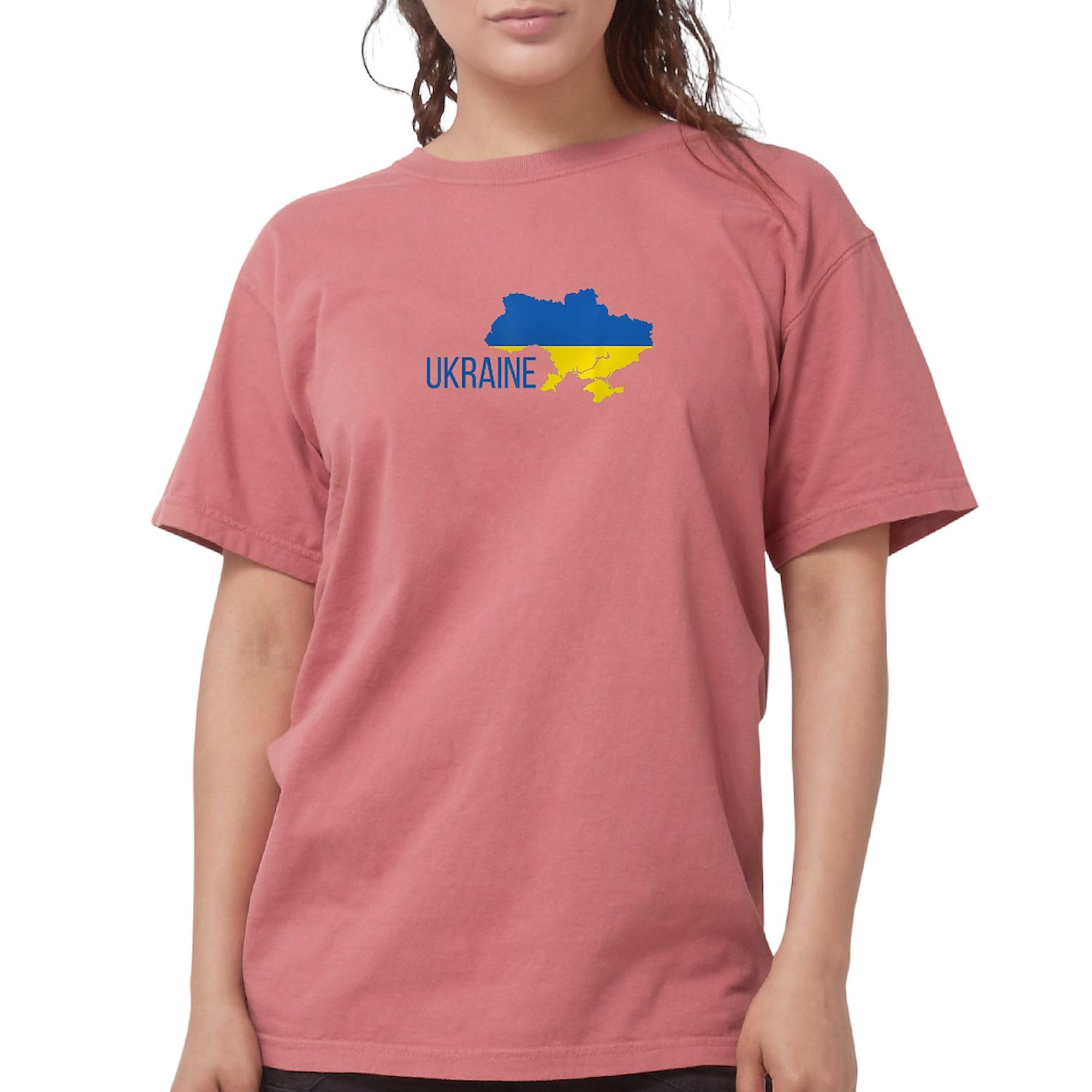 Ukraine Ukrainian Flag Map T-Shirt for Women - Comfort Colors Gift for Ukrainians | Patriotic Apparel for Support & Pride
