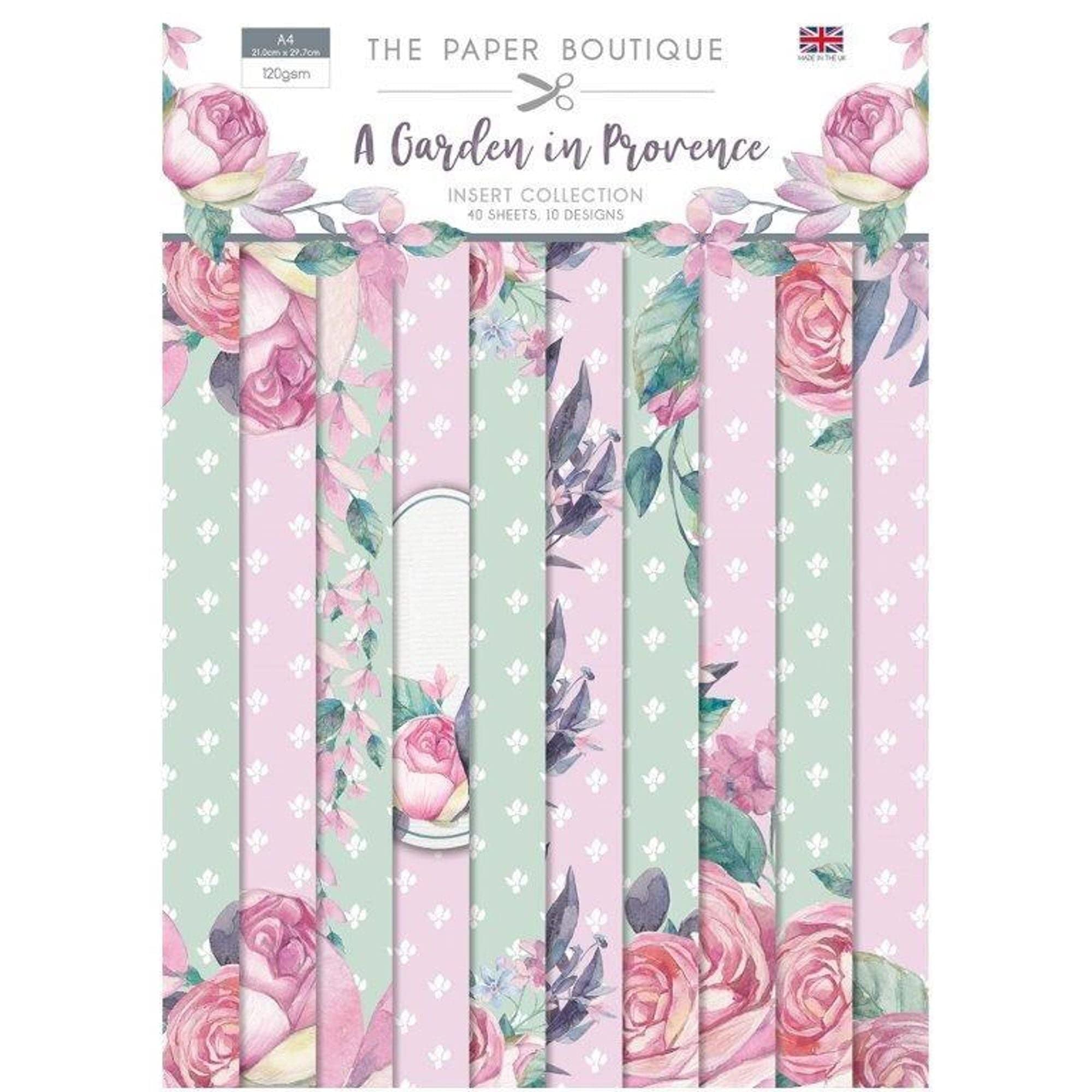 The Paper Boutique A Garden in Provence Insert Collection - Floral Stationery for Wedding Invitations, Scrapbooking & Home Decor