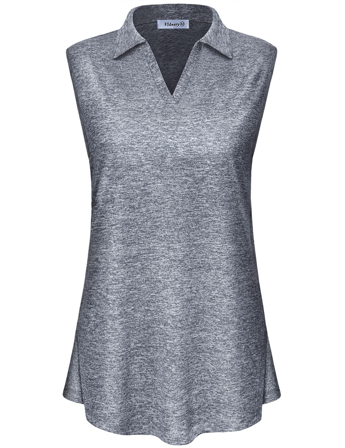 Vldnery Women's Short Sleeve V-Neck Loose Fit Golf Shirts - Breathable Workout Tennis Polo T-Shirts for Golf, Tennis & Casual Wear