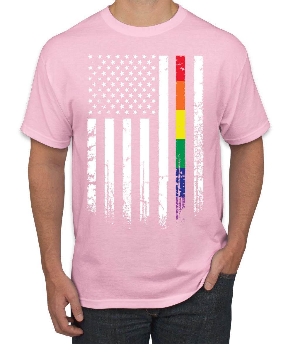 USA Gay Pride Rainbow American Flag LGBT Graphic T-Shirt for Men - Show Your Support at Pride Parades, LGBTQ+ Events & Daily Wear