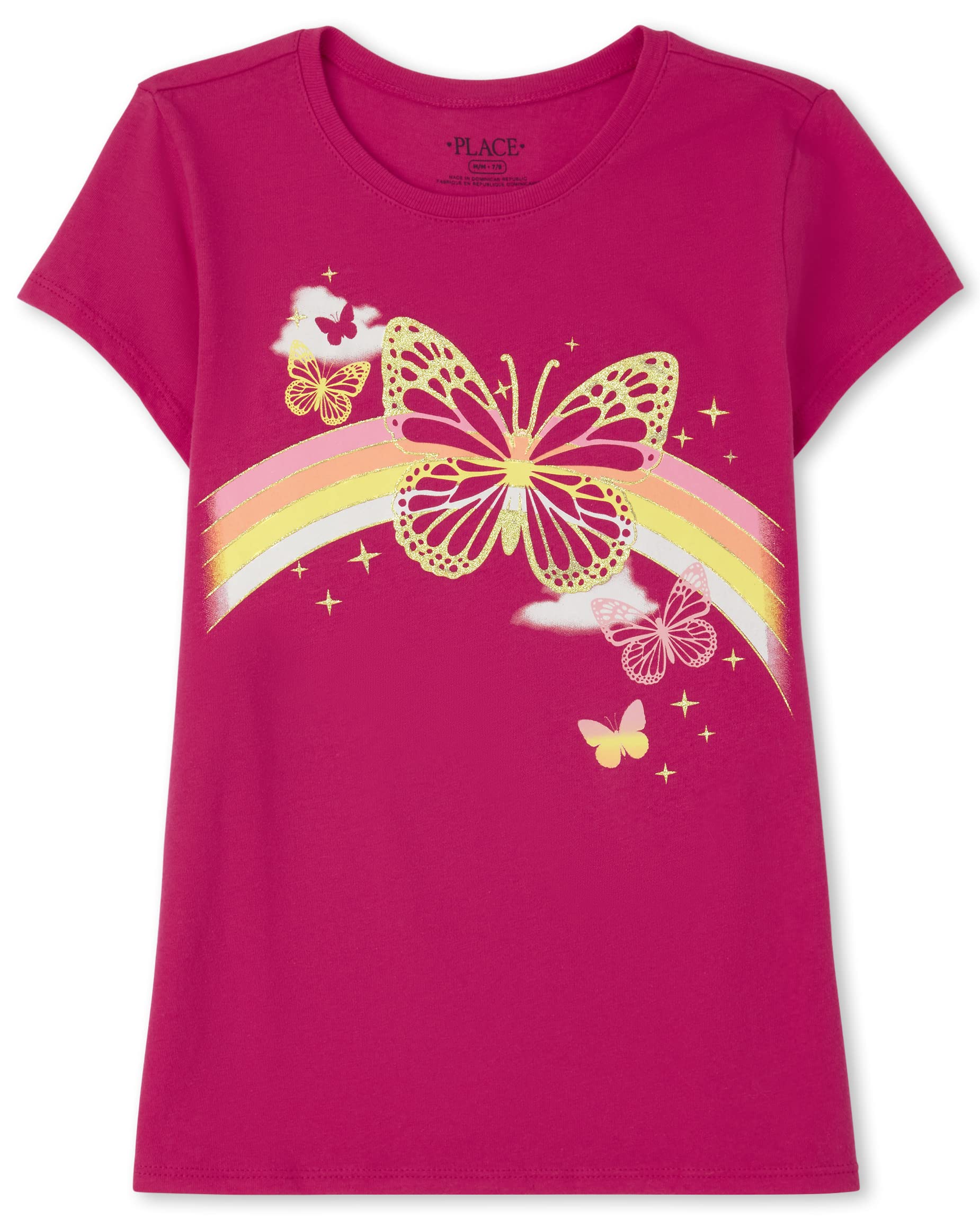 The Children's Place Girls Short Sleeve Graphic Tee - Cute Cotton T-Shirts for Toddler & Kids - Perfect for School, Playdates & Summer Outfits