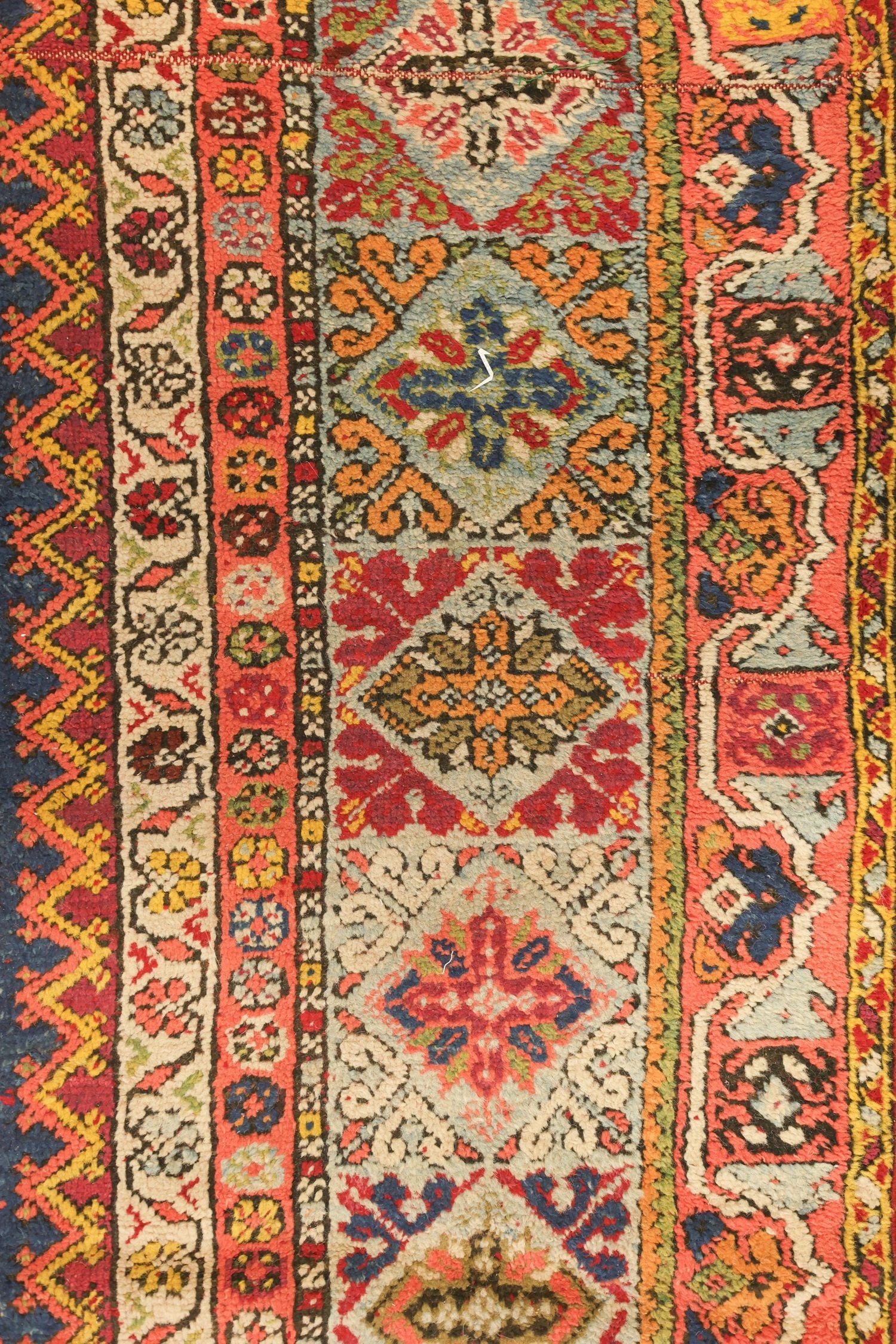 Handwoven Antique Rabat Tribal Rug - Authentic Moroccan Berber Carpet for Boho Home Decor, Living Room, Bedroom & Office (Style J71868)
