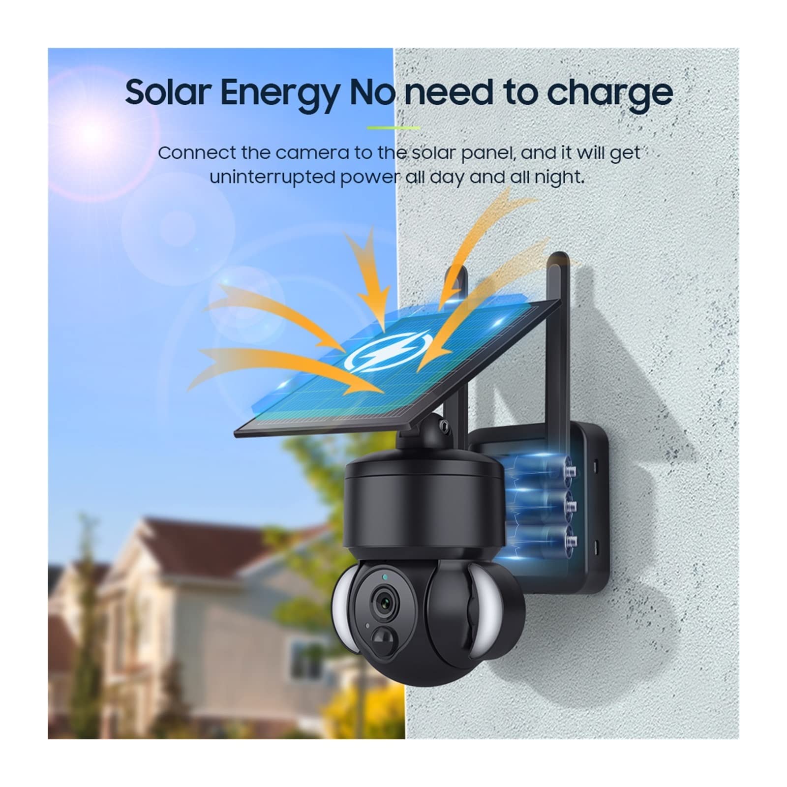 5MP Solar Security Camera Wireless Outdoor - WiFi/4G PTZ Surveillance IP Camera with Motion Detection & APP Control (Ubox) - Ideal for Home Security, Yard Monitoring, and Business Property Protection
