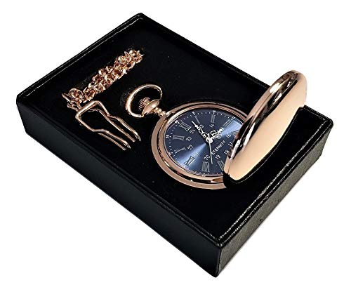 Personalized Engraved Pocket Watches for Men - Vintage Wedding Groomsmen Gifts with Stainless Steel Chain & Gift Box (Silver) - Perfect for Best Man, Father's Day & Anniversary Presents