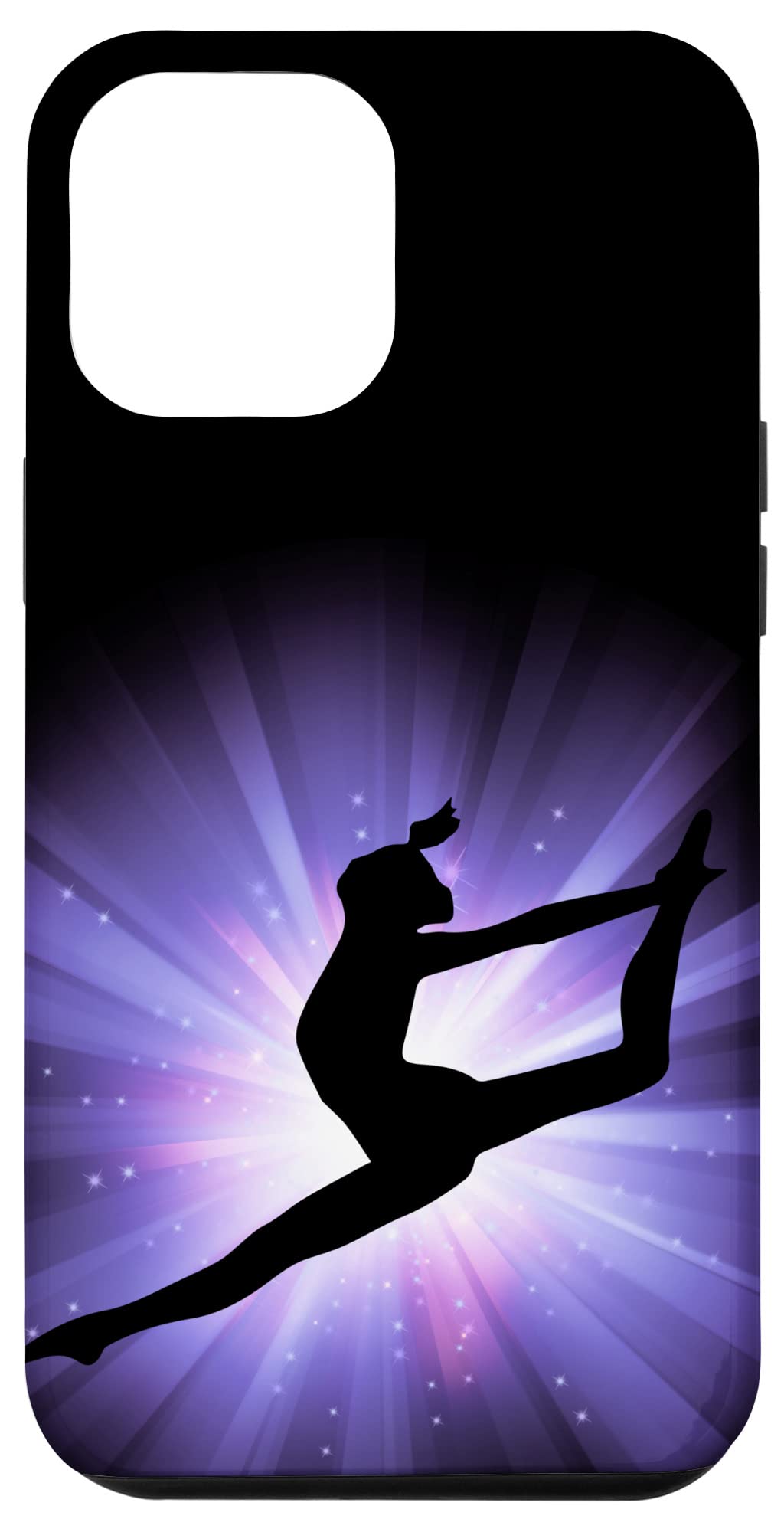 iPhone 12 Pro Max Gymnastics Silhouette Case - Artistic Gymnast Coach Trainer Design - Durable Protective Phone Cover for Sports Enthusiasts & Gymnastics Lovers - Perfect for Training, Competitions & Daily Use