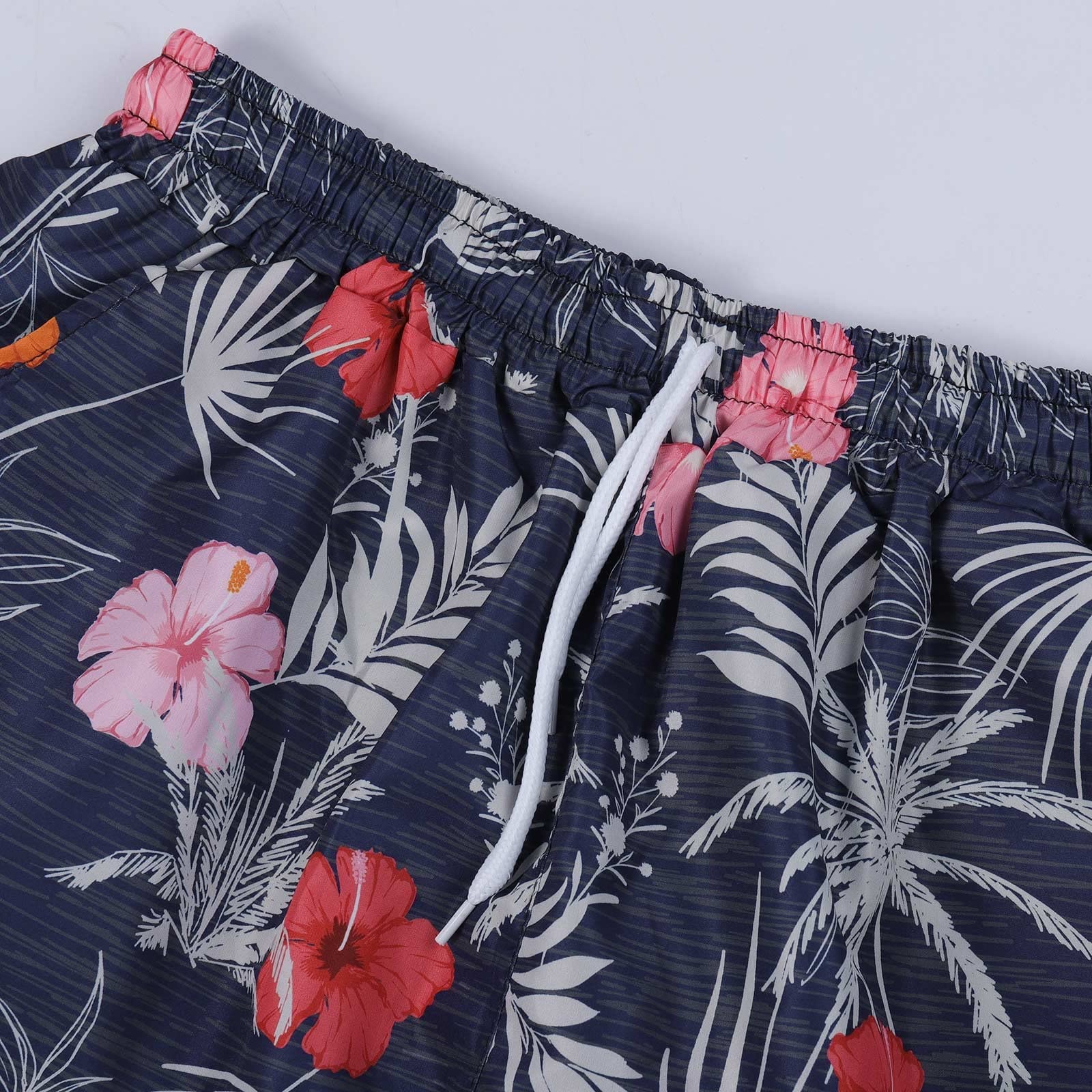 Women's Stretchy Bermuda Shorts - Loose Fit Wide Leg Athletic Shorts with Floral Print & Drawstring Waist | Perfect for Running, Yoga & Summer Vacations