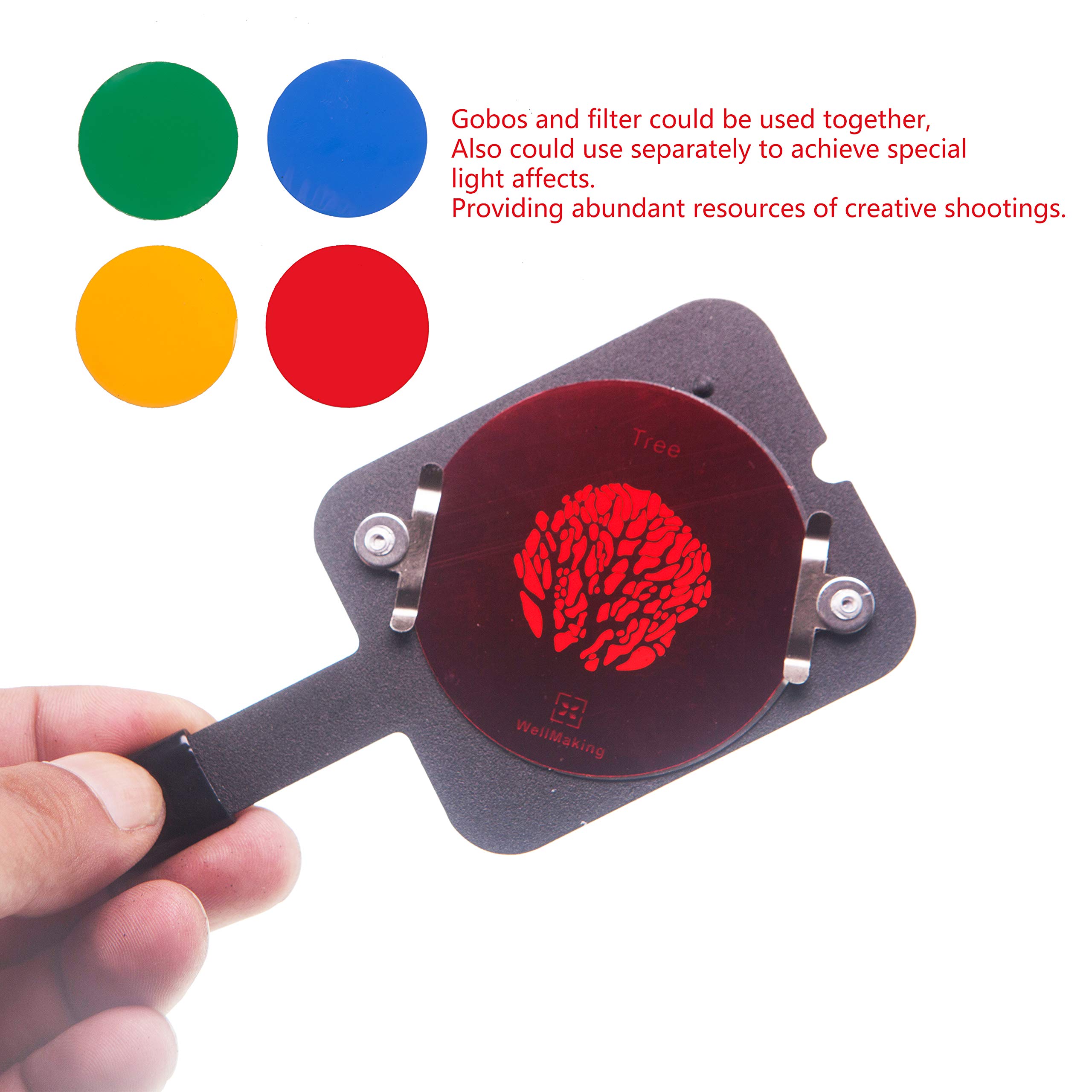 Wellmaking Bowens Mount Optical Snoot Conical Flash Projector Attachment - Spotlight Snoot for Photography, Video & Studio Lighting with Optical Lens & Gobo Accessories - Perfect for Portrait, Product & Fashion Shoot Lighting Effects