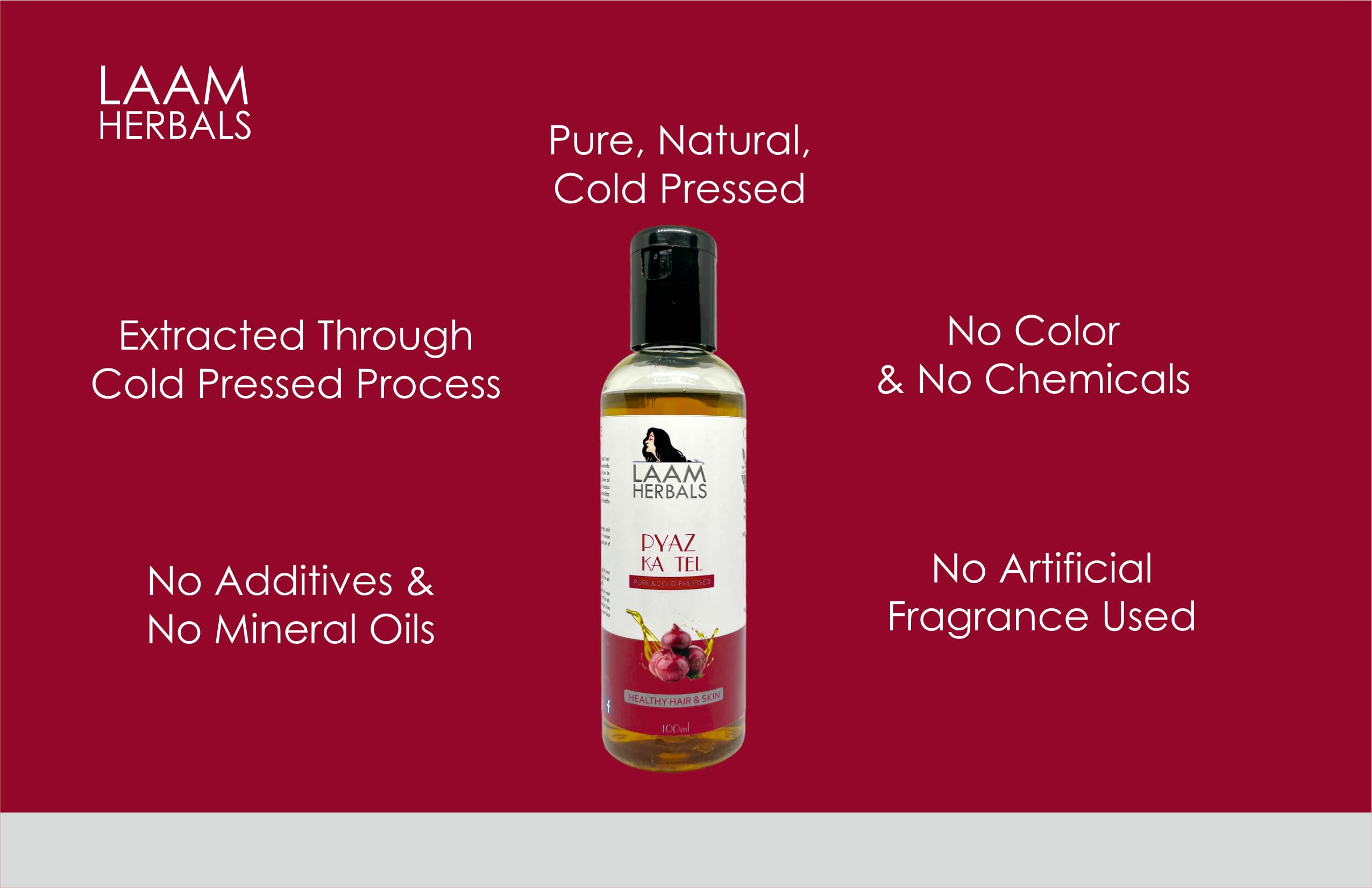 Organic Onion Seed Oil (Pyaz Ka Tel) - Cold Pressed, 100% Pure for Hair Growth, Skin Care & Health Benefits | Natural Remedy for Dandruff, Hair Loss & Dry Scalp | Perfect for DIY Beauty & Ayurvedic Treatments