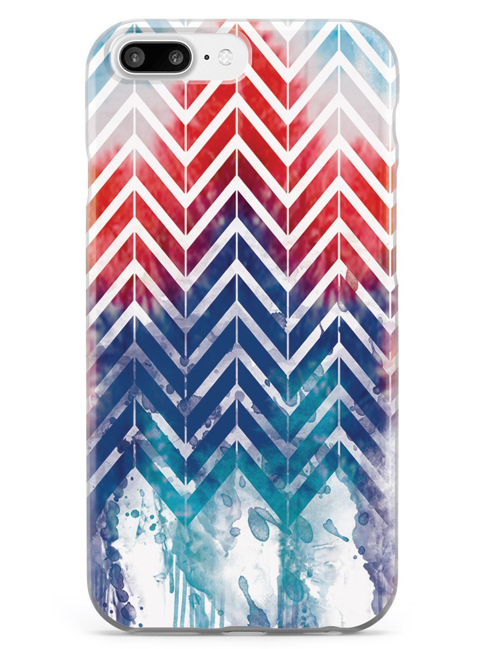 Patriotic Chevron iPhone 8 Plus Case - 3D Textured Protective Cover with Dripping Flag Design | Shockproof Slim Fit for Apple iPhone 8/8 Plus | Perfect for Everyday Use, Travel & Outdoor Activities