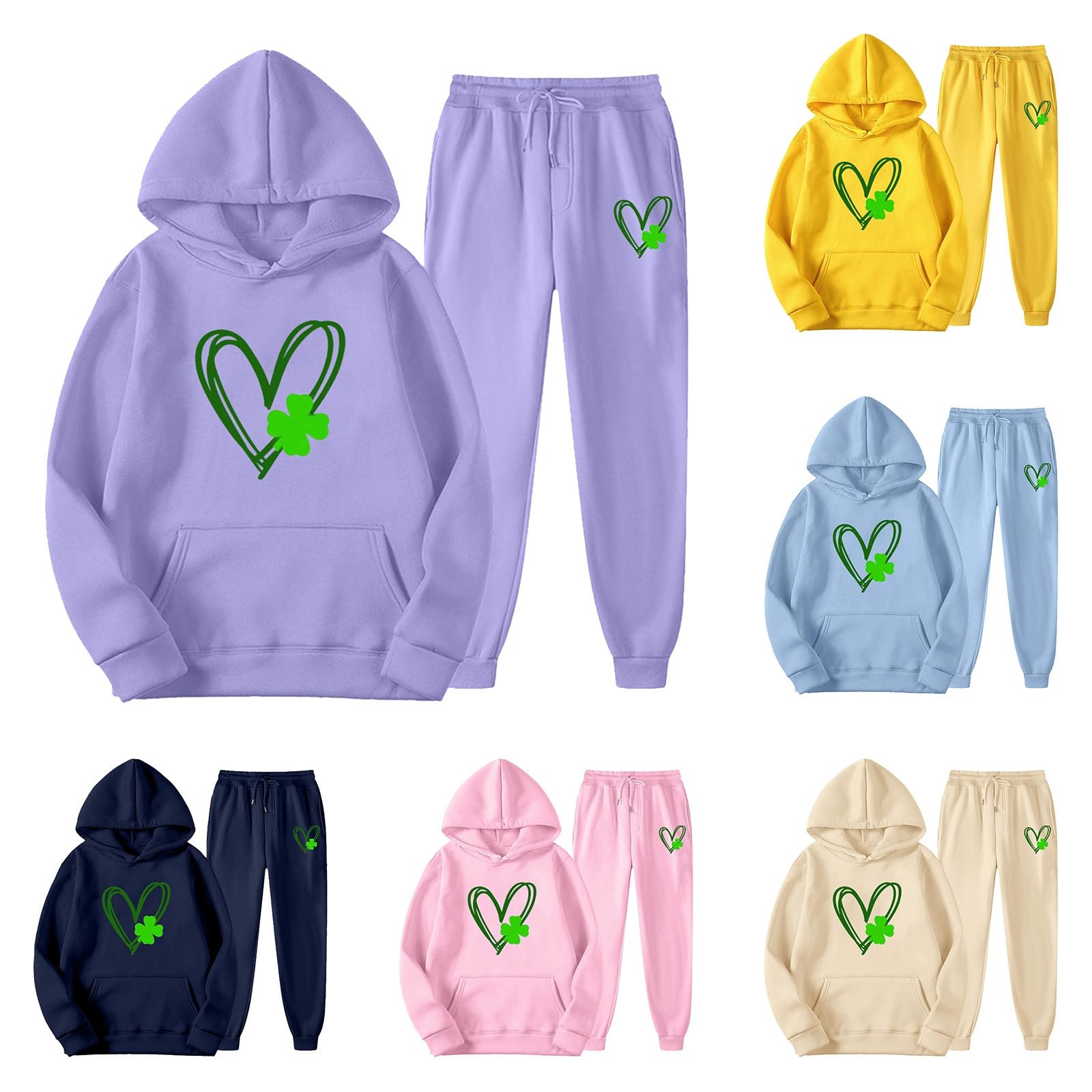 Women's Two Piece Sweatsuit Set - Casual Fall Matching Jogger Pants Outfit for Going Out, Game Day & Lounge Wear | Soft Comfortable Tracksuit for Women