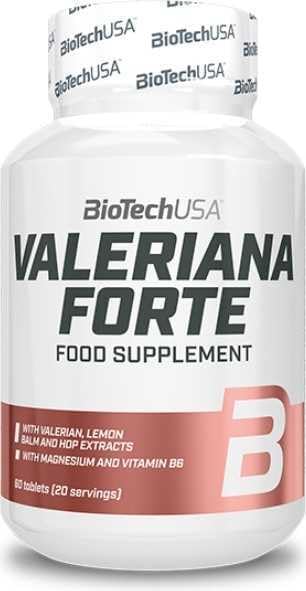 BioTechUSA Valeriana Forte 60 Tablets - Natural Sleep Aid & Stress Relief Supplement for Adults - Perfect for Nighttime Relaxation & Anxiety Support