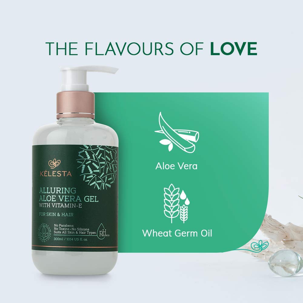 KELESTA Green Gratitude Duo - Tea Tree & Aloe Vera Body Wash & Gel Set (300ml Each) - Antibacterial, Nourishing Shower Gel with Vitamin E - Paraben, Sulfate & Silicone Free - Perfect for Sensitive Skin & Daily Hydration - Ideal for Gym, Travel & Home Spa Use