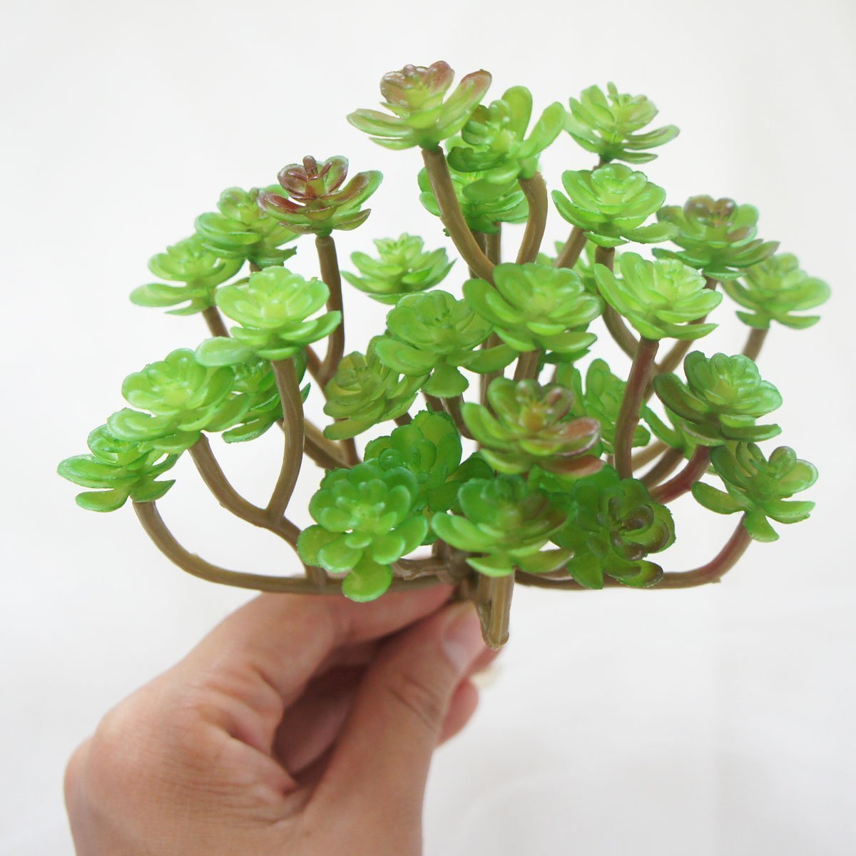 Realistic Green Artificial Succulent Plants Set - Low Maintenance Fake Succulents for Home Decor, Office Desk, Wedding Centerpieces & DIY Crafts