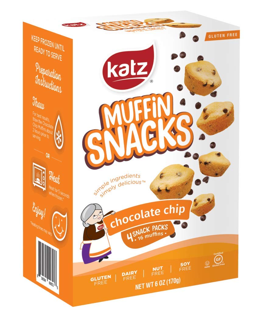 Katz Gluten Free Muffin Snack Variety Pack - 12 Muffins (3 Packs of 4) | Dairy Free, Nut Free, Soy Free, Kosher Certified | Perfect for School Lunches, Office Snacks & On-the-Go Breakfast
