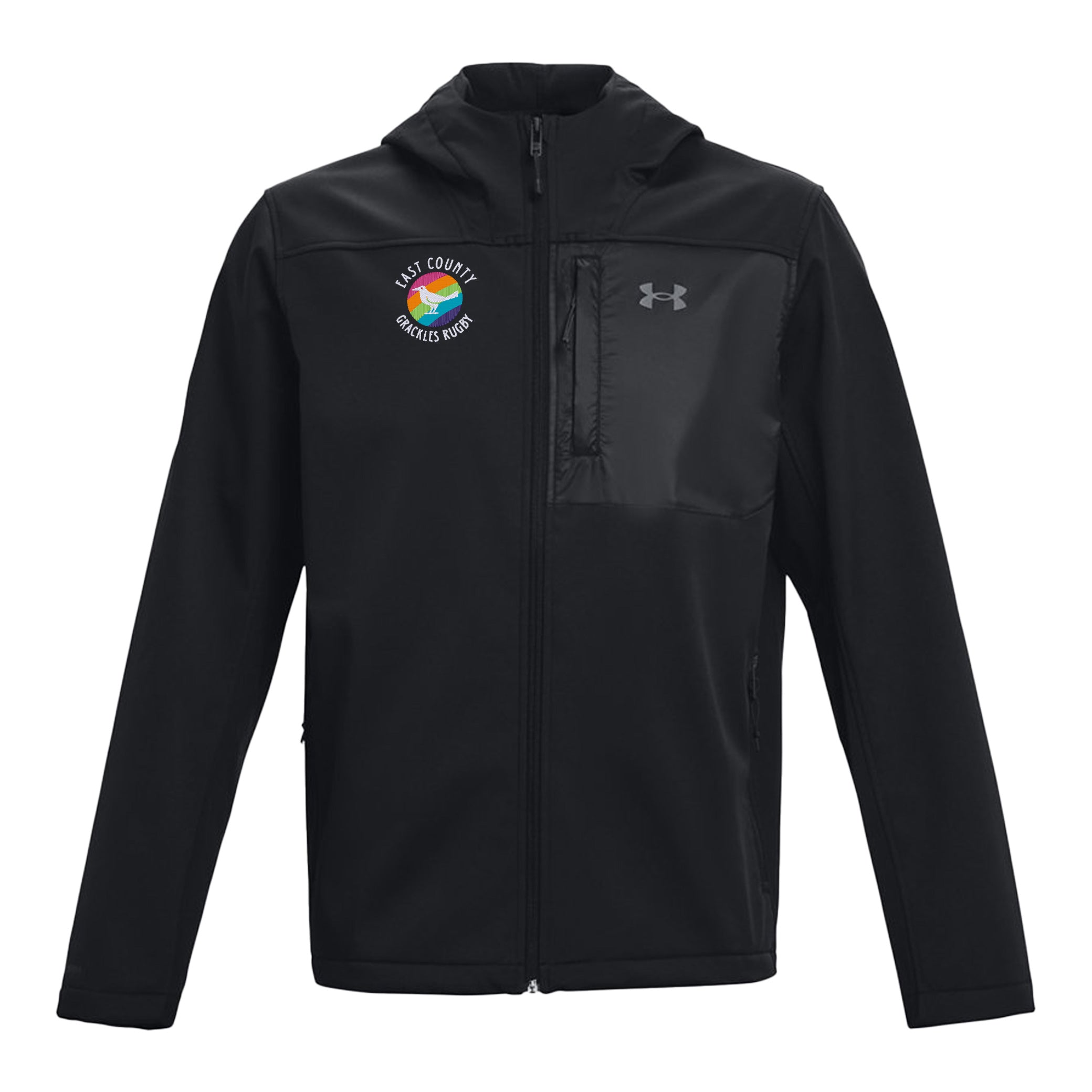 East Co. Grackles UA CGI Hooded Jacket - Lightweight Waterproof Windbreaker for Men & Women - Perfect for Hiking, Camping & Outdoor Adventures