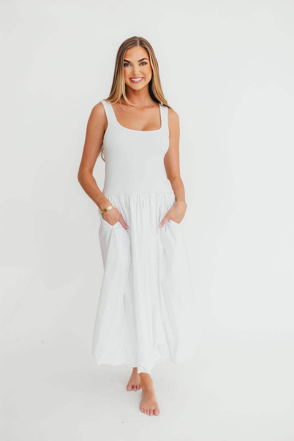 Betty Dress in White - Elegant Women's Summer Dress for Casual & Party Wear | Perfect for Weddings, Dates & Special Occasions