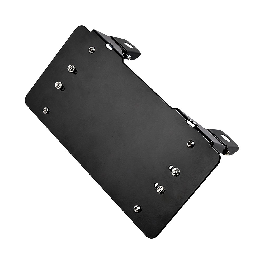 Anzios Flip-Up 254mm Hawse Fairlead Mounted License Plate Holder - 8.75 Inch Universal Mounting Bracket for Off-Road Trucks & Jeeps - Perfect for Trail Rides & Towing Compliance