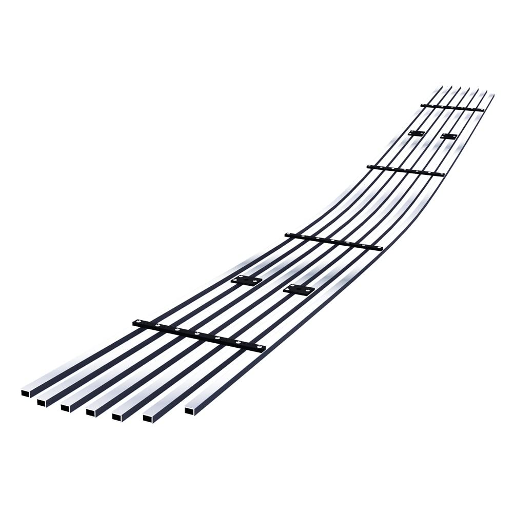 APS Chrome Billet Front Grille Insert for Chevy Silverado 1500 (2007-2013) - Compatible with Tow Hook & Lower Bumper Cover | Truck Accessory Upgrade for Off-Road & Street Style