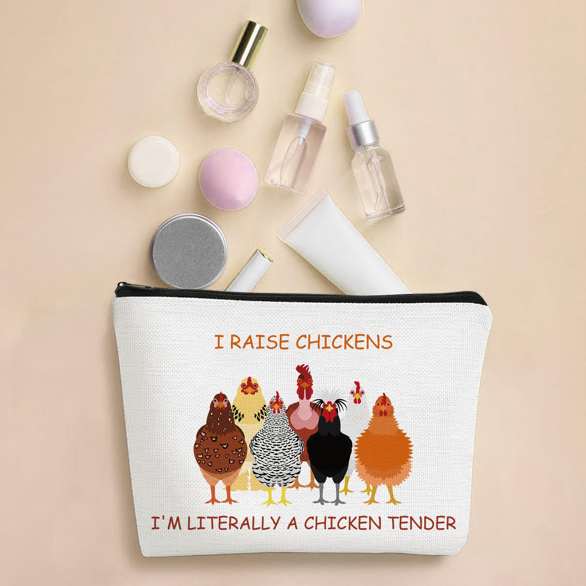 Funny Chicken Makeup Bag - Cute Farm Animal Cosmetic Pouch for Women | Waterproof Travel Toiletry Bag with Zipper | Perfect Gift for Chicken Lovers & Besties | Great for Travel, Gym, and Daily Makeup Storage
