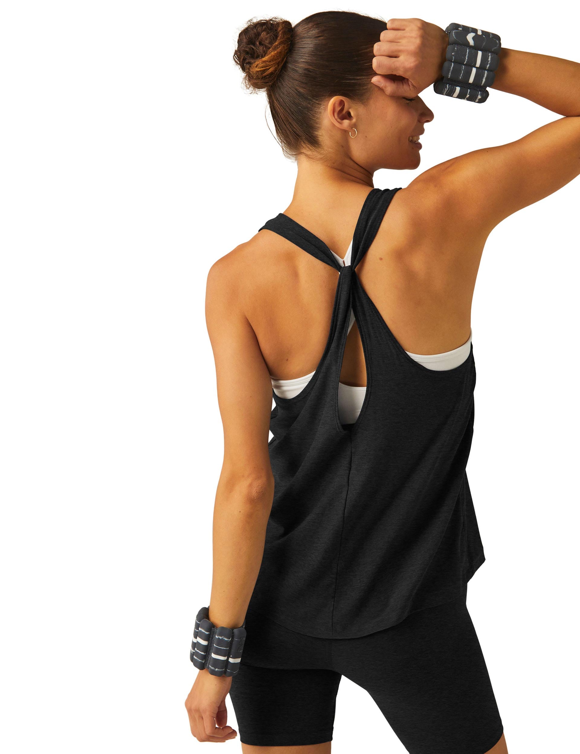 Lightweight Cutout Tank Top for Women - Black | Breathable & Comfortable Summer Fashion | Perfect for Yoga, Gym & Casual Wear