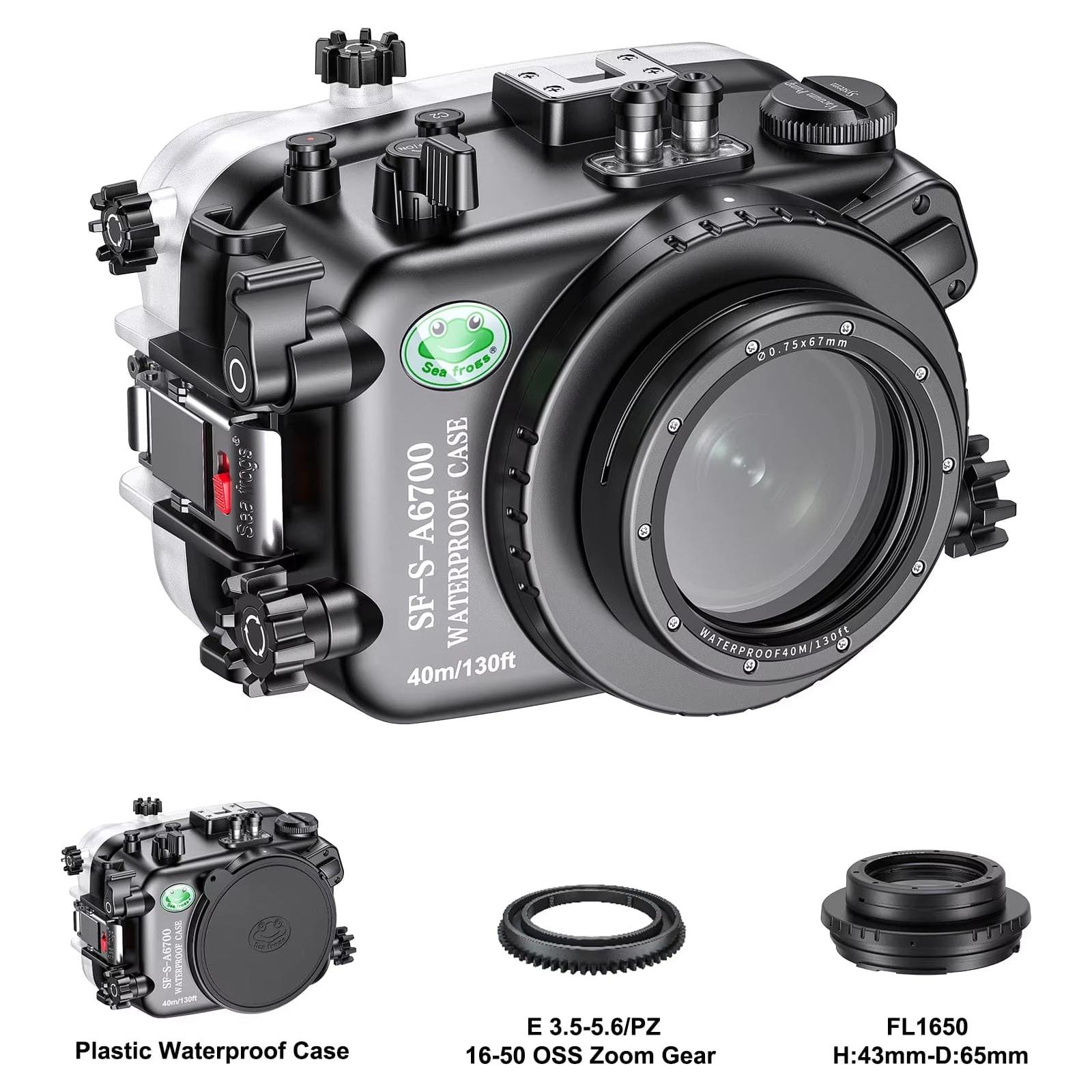 SeaFrogs Waterproof Underwater Camera Housing Case for Sony A6700 - Ideal for Scuba Diving, Snorkeling & Marine Photography