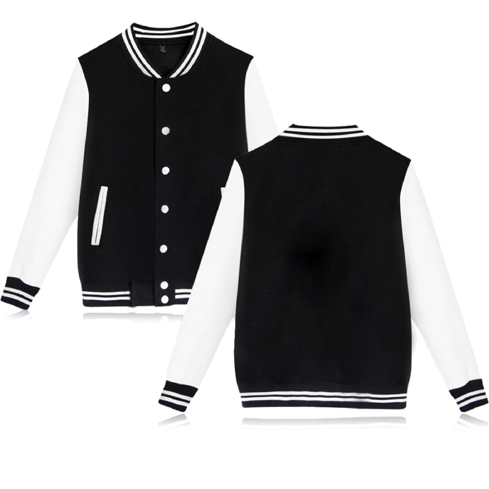 Men's & Women's Varsity Baseball Jacket - Lightweight Letterman Bomber Windbreaker Coat for Casual Wear | Perfect for School Sports, College Campus, and Outdoor Activities