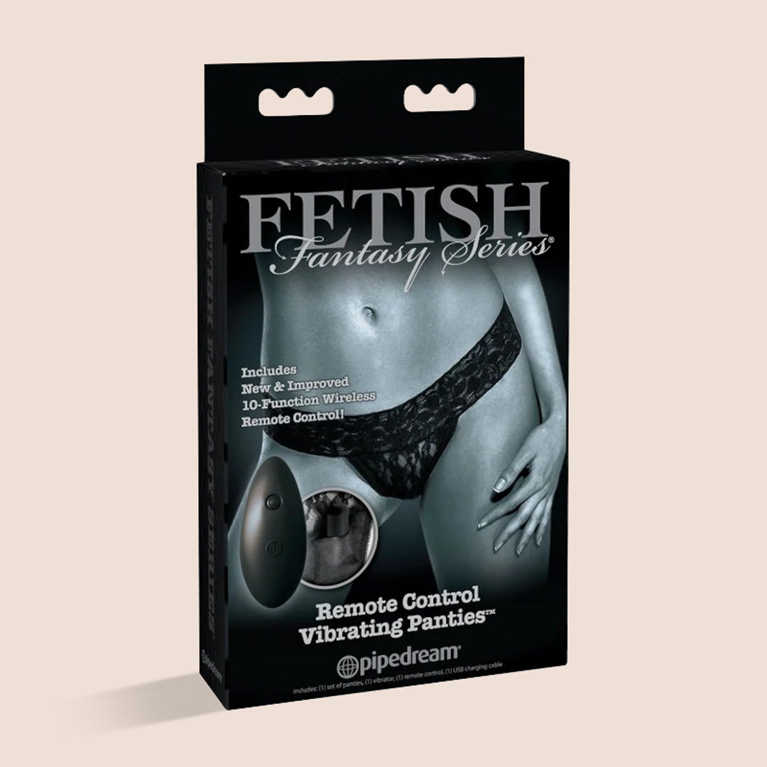 Fetish Fantasy Remote Control Vibrating Panties - Low Rise Thong for Women (Waist Sizes 24-34) | Wireless Lingerie for Couples Play, Adult Toys & Sensual Surprises