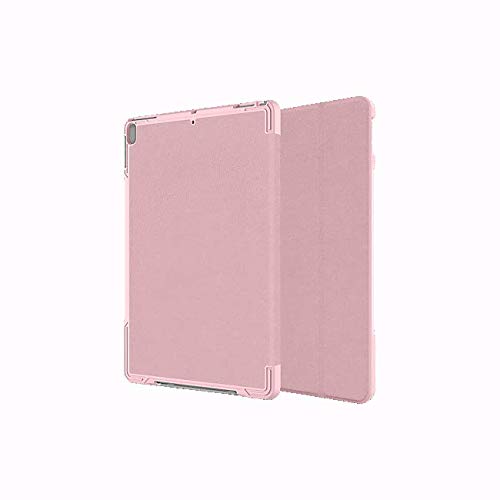 Verizon Folio Case with Tempered Glass Screen Protector for iPad Air 10.5 3rd Gen & iPad Pro 10.5 - Pink | Slim Protective Cover for Work, School & Travel